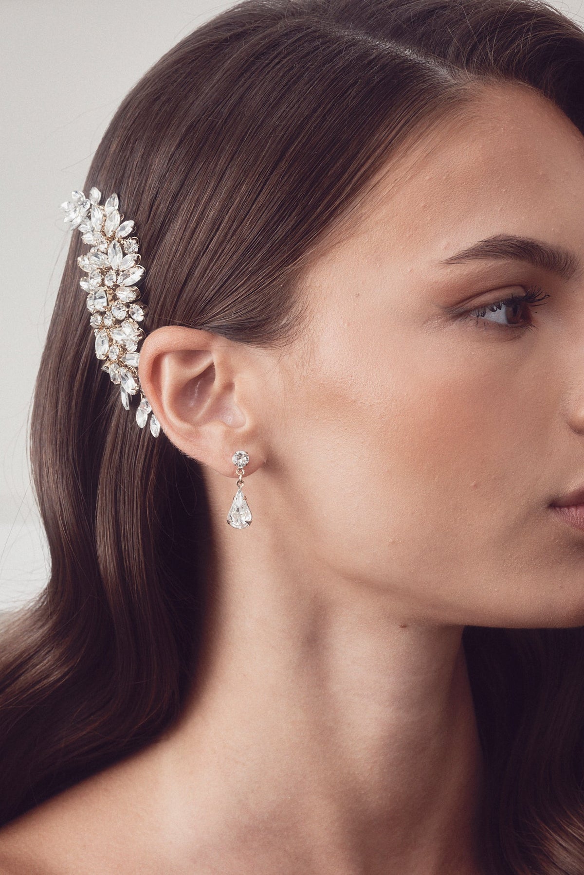 Buy Celine - Luxurious Crystal Embellished Bridal Hair Clip online | The White Collection Australia