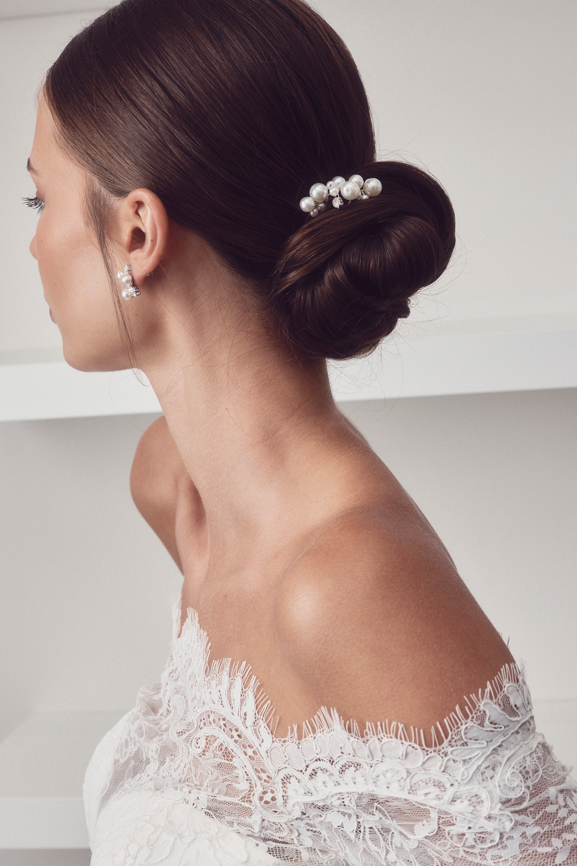 Penny - Pearl & Crystal Bridal Hair Pin Trio