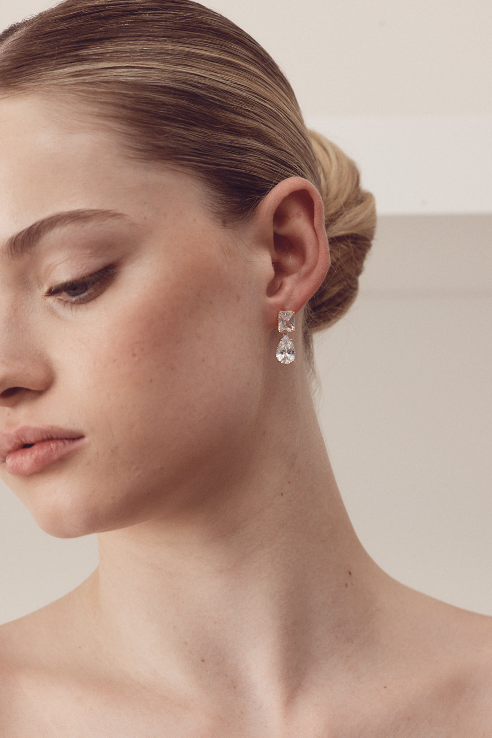 Buy Eleanor - Classic Crystal Drop Bridal Earrings online | The White Collection Australia