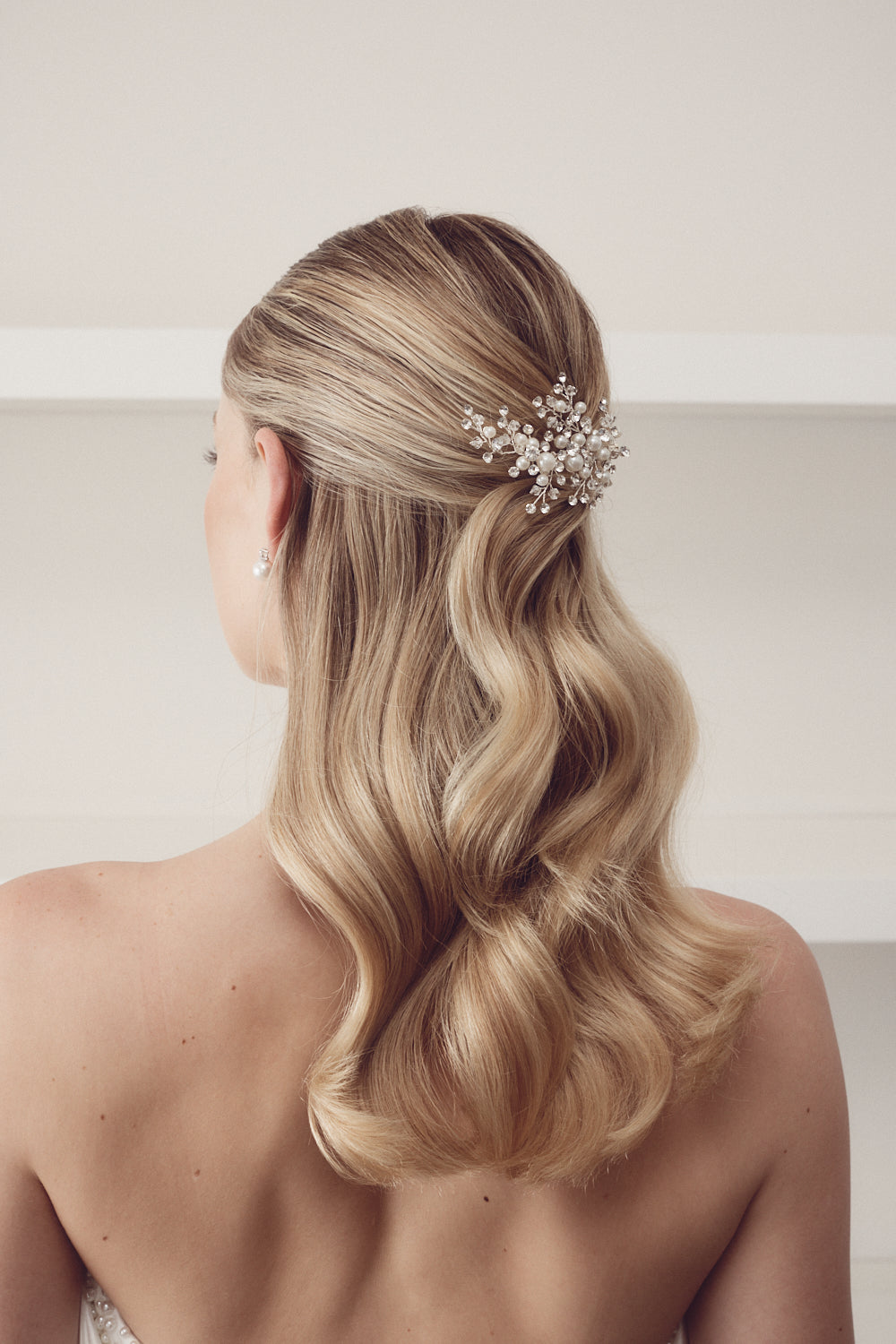 Buy Odette Clips - Refined Crystal & Pearl Hair Clip online | The White Collection Australia