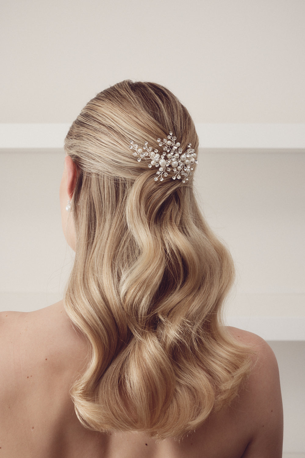 Buy Odette Clips - Refined Crystal & Pearl Hair Clip online | The White Collection Australia