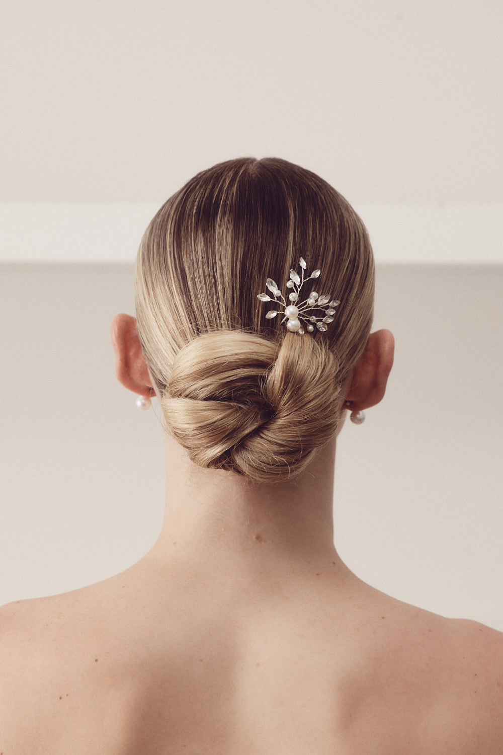 Buy Navette Crystal & Pearl Bridal Hair Pin Single online | The White Collection Australia