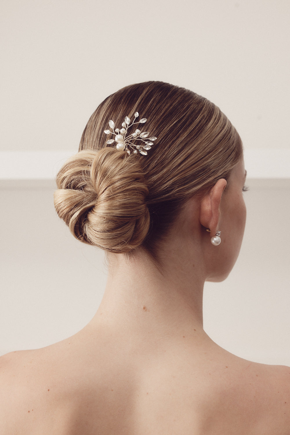 Buy Navette Crystal & Pearl Bridal Hair Pin Single online | The White Collection Australia