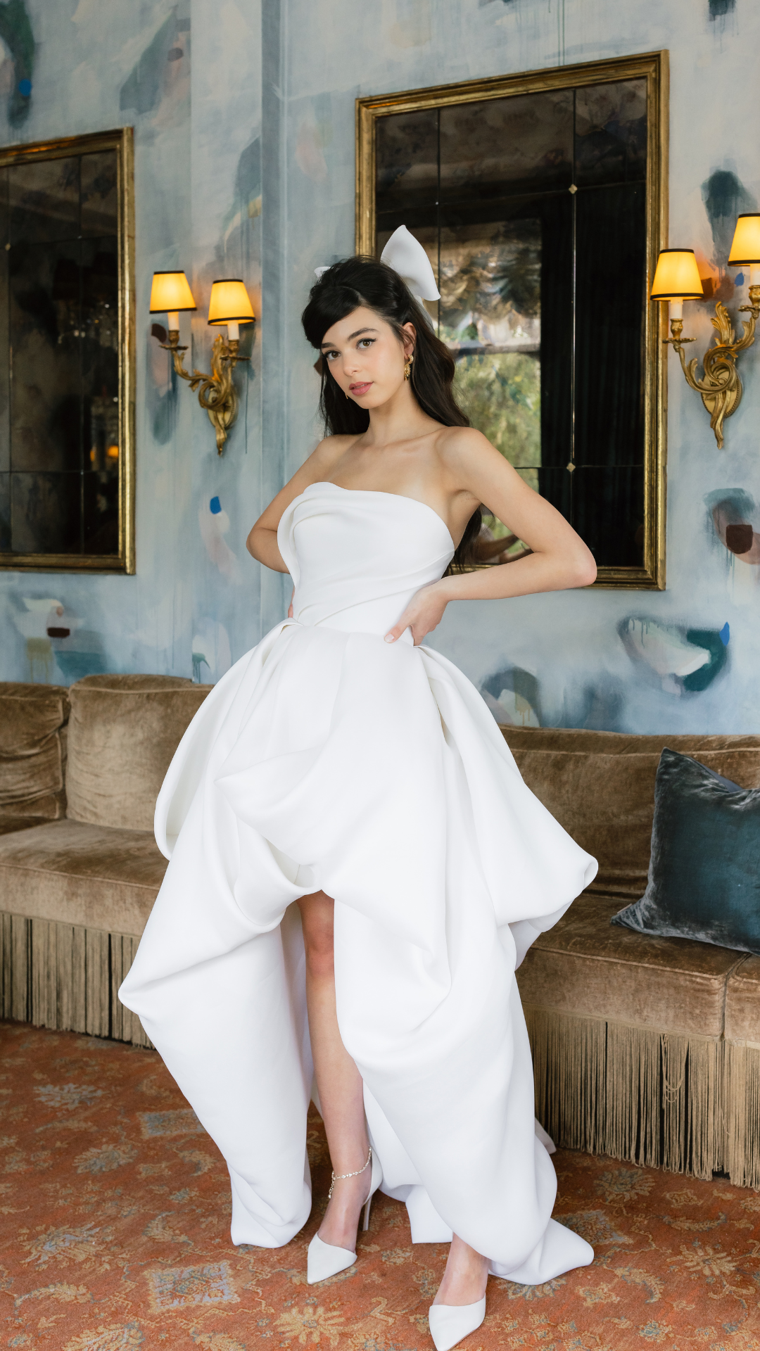 Daniela - Satin Pointed Toe Stiletto With Ankle Bracelet - Soft White