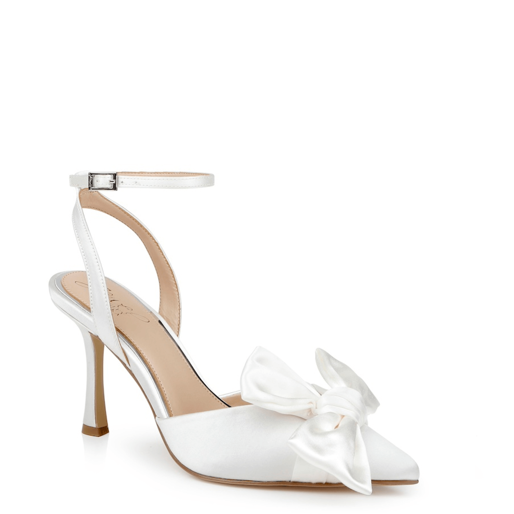 Buy Francine - Pointed Toe Stiletto with Bow - Ivory online | The White Collection Australia