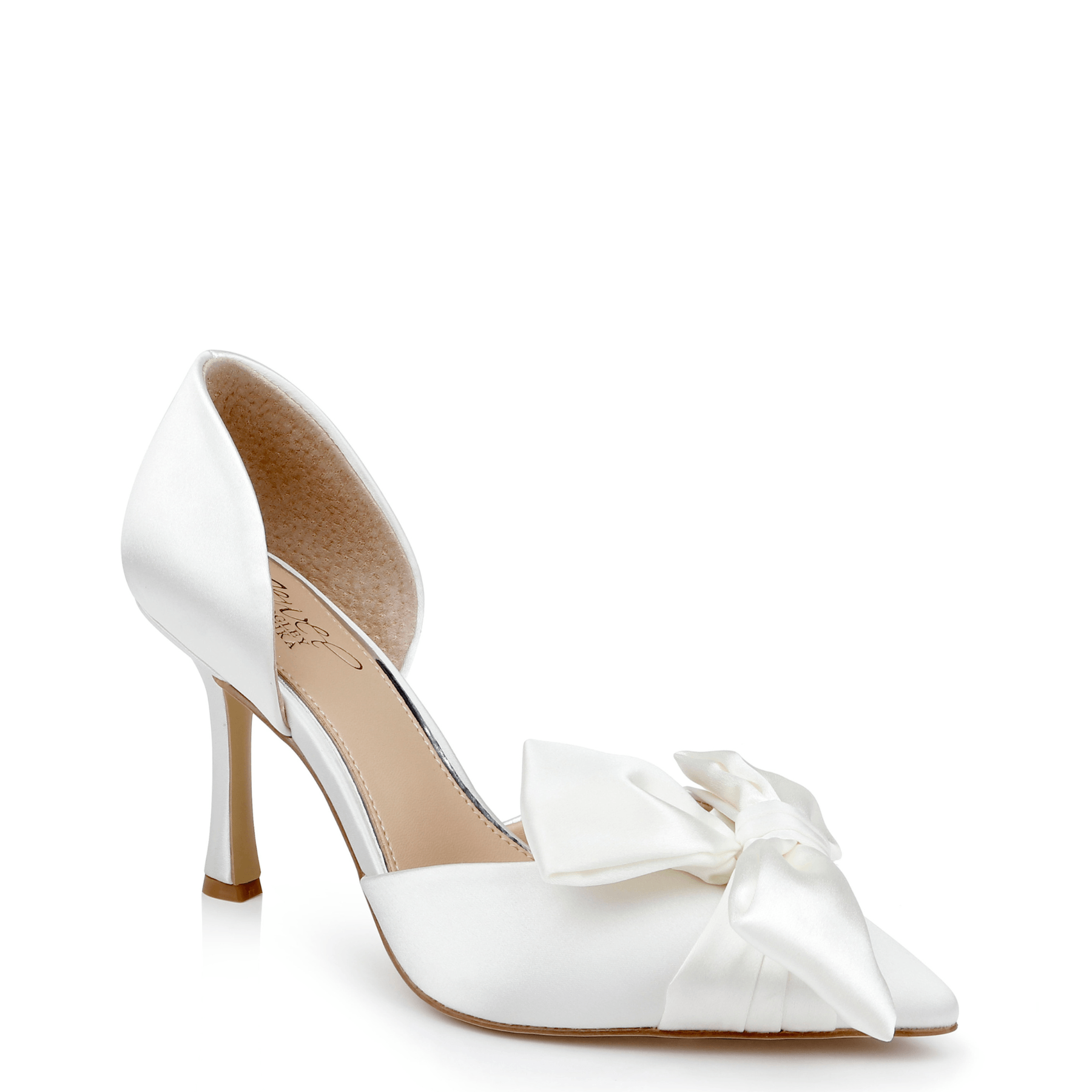 Buy Sidney - Pointed Toe Bow d'Orsay Pumps - Ivory online | The White Collection Australia