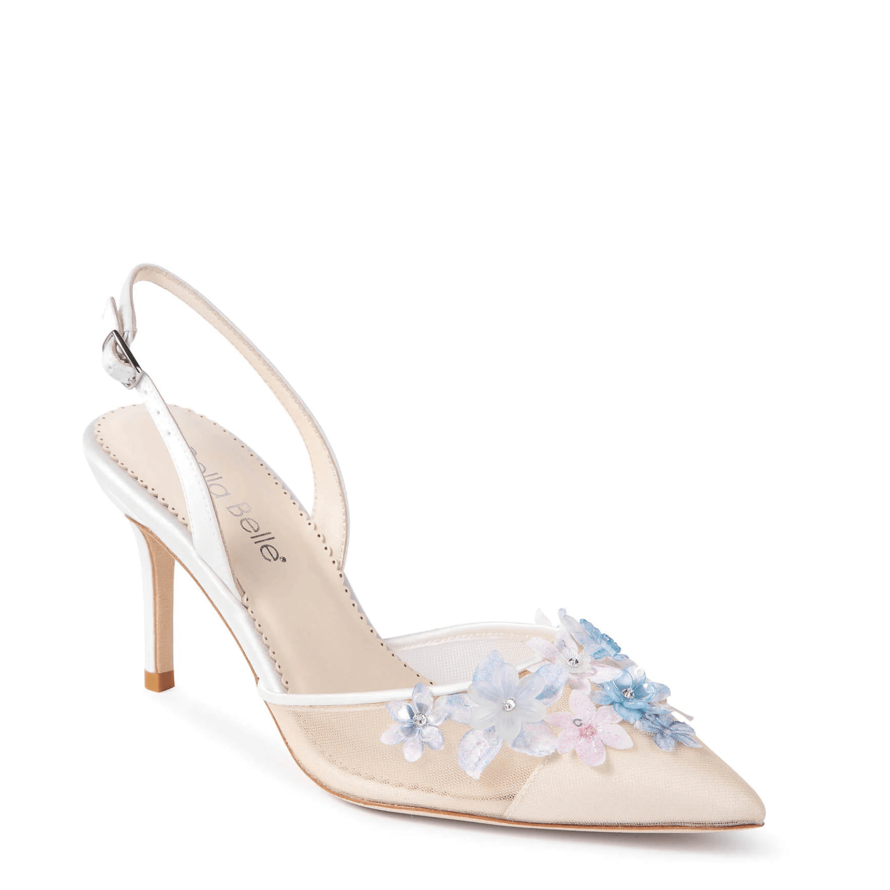 Buy Becca - Floral Slingback Heels - Ivory online | The White Collection Australia