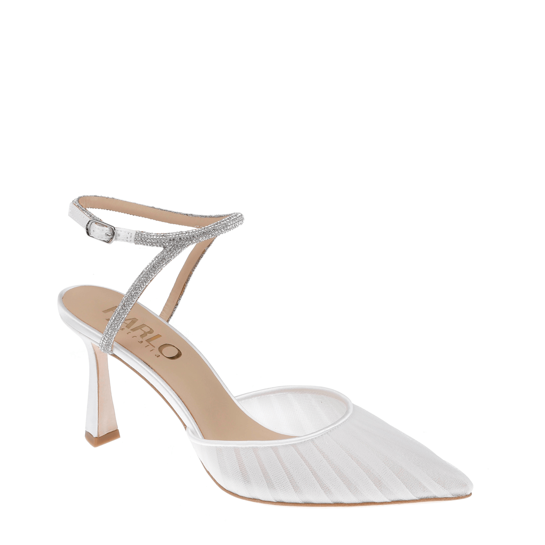 Buy Georgia Crystal - White Tulle Point with Crystal Strap online | The White Collection Australia