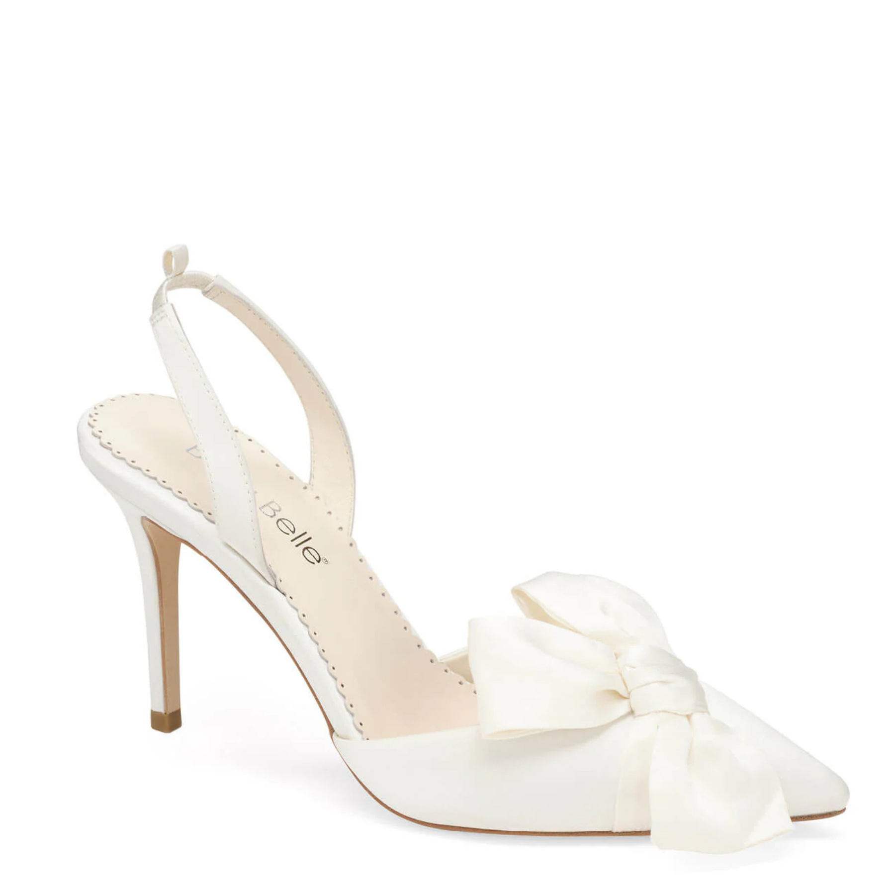 Buy Rhodes - Bow Wedding Heels with Removable Ankle Straps - Ivory online | The White Collection Australia