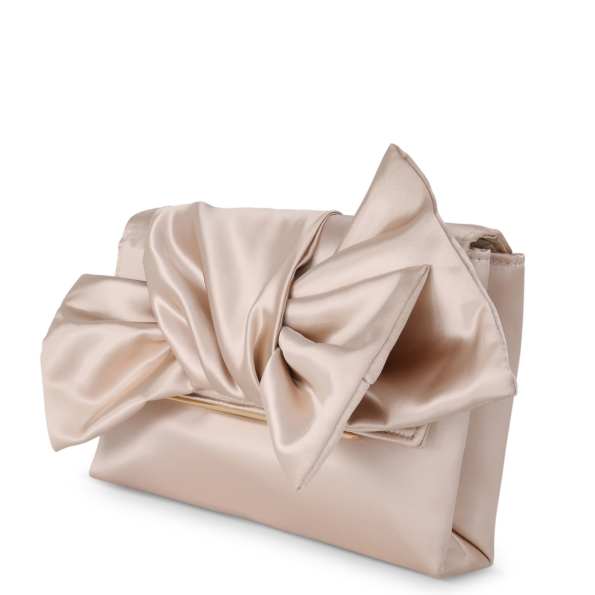 Delilah Handtied Bow Envelope Clutch Champagne Nude – The