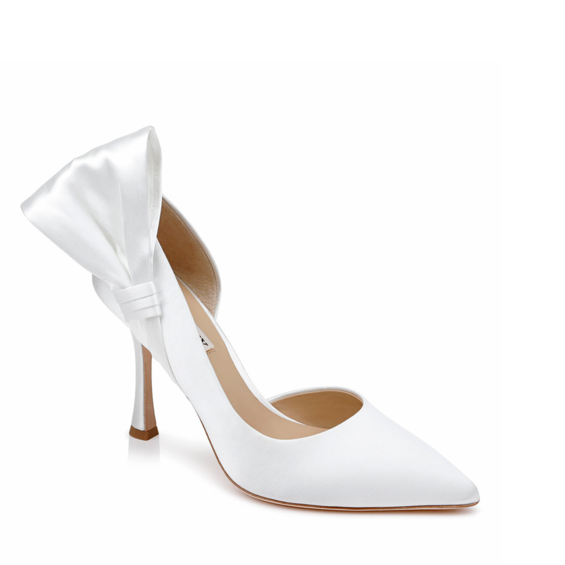 Buy Alejandra - Bow Satin Pointed Toe High Heels - White online | The White Collection Australia