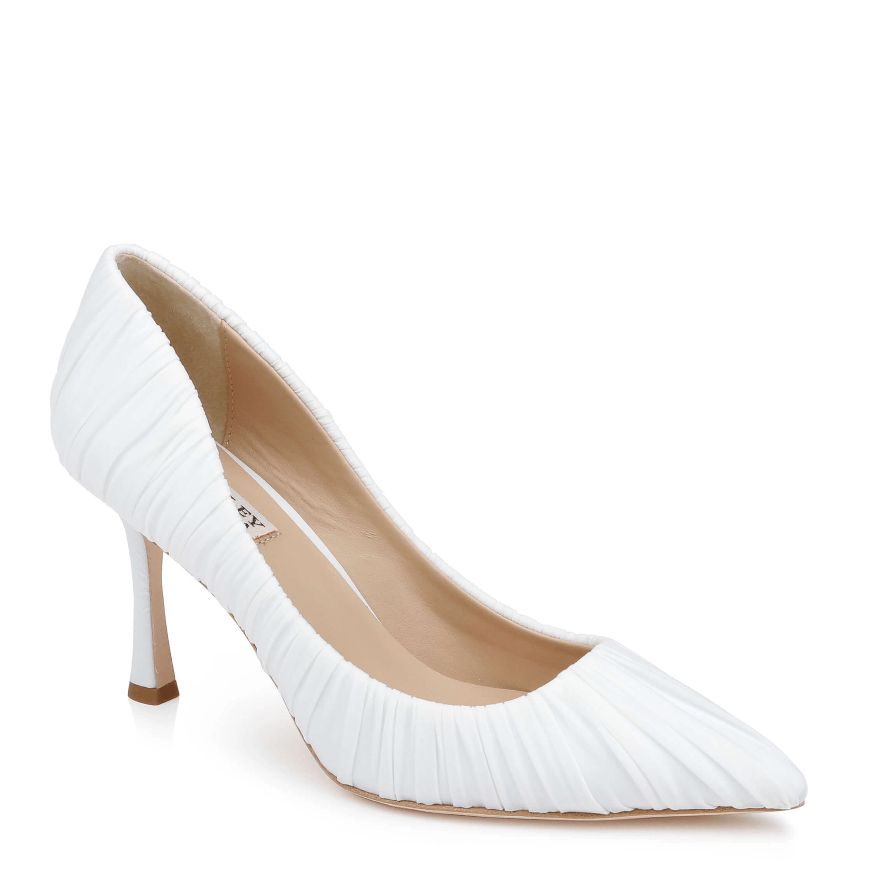 Buy Veronika - Ruched Pointed Toe Pumps - Soft White online | The White Collection Australia