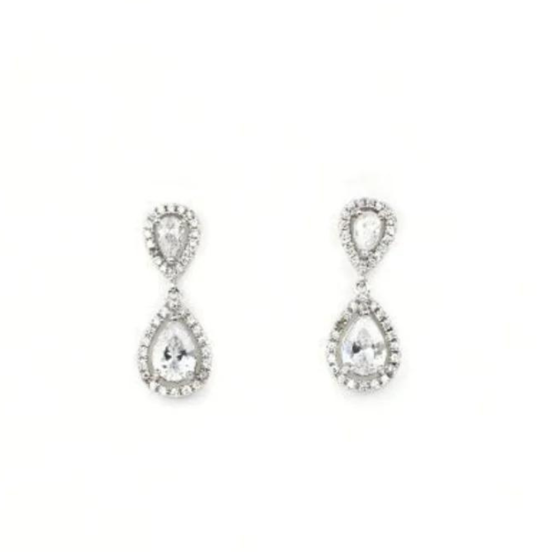 Buy Grace - Modern Crystal Teardrop Bridal Earrings online | The White Collection Australia