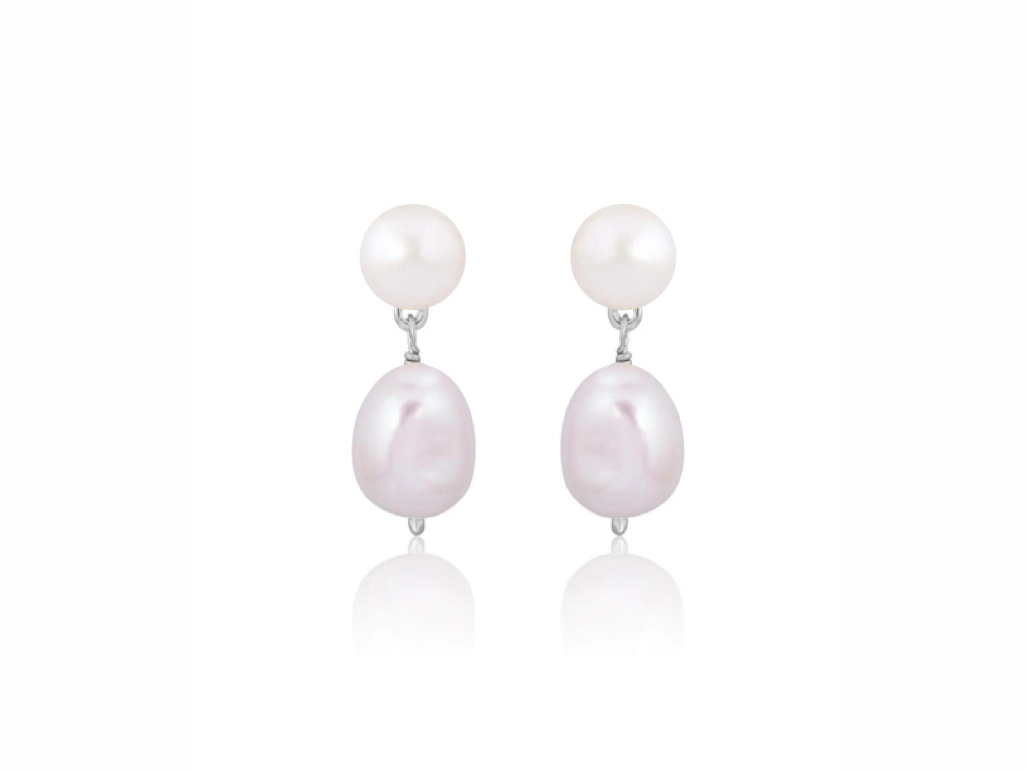 Buy Lola Knight - Audrey - Pearl Drop Bridal Earrings - Silver online | The White Collection Australia