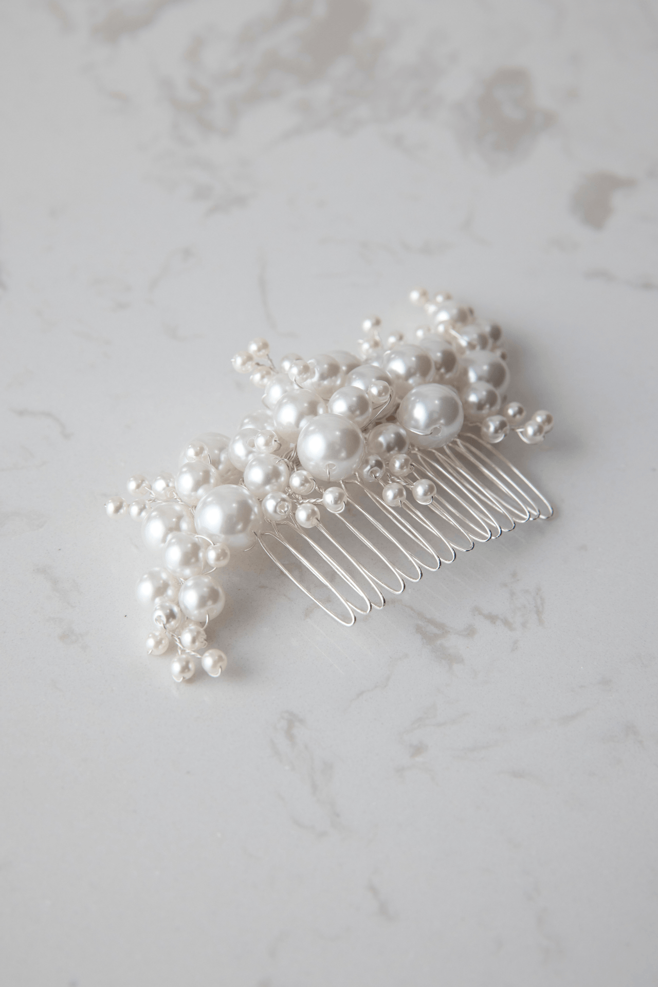Buy Isabella - Pearl Cluster Bridal Comb online | The White Collection Australia
