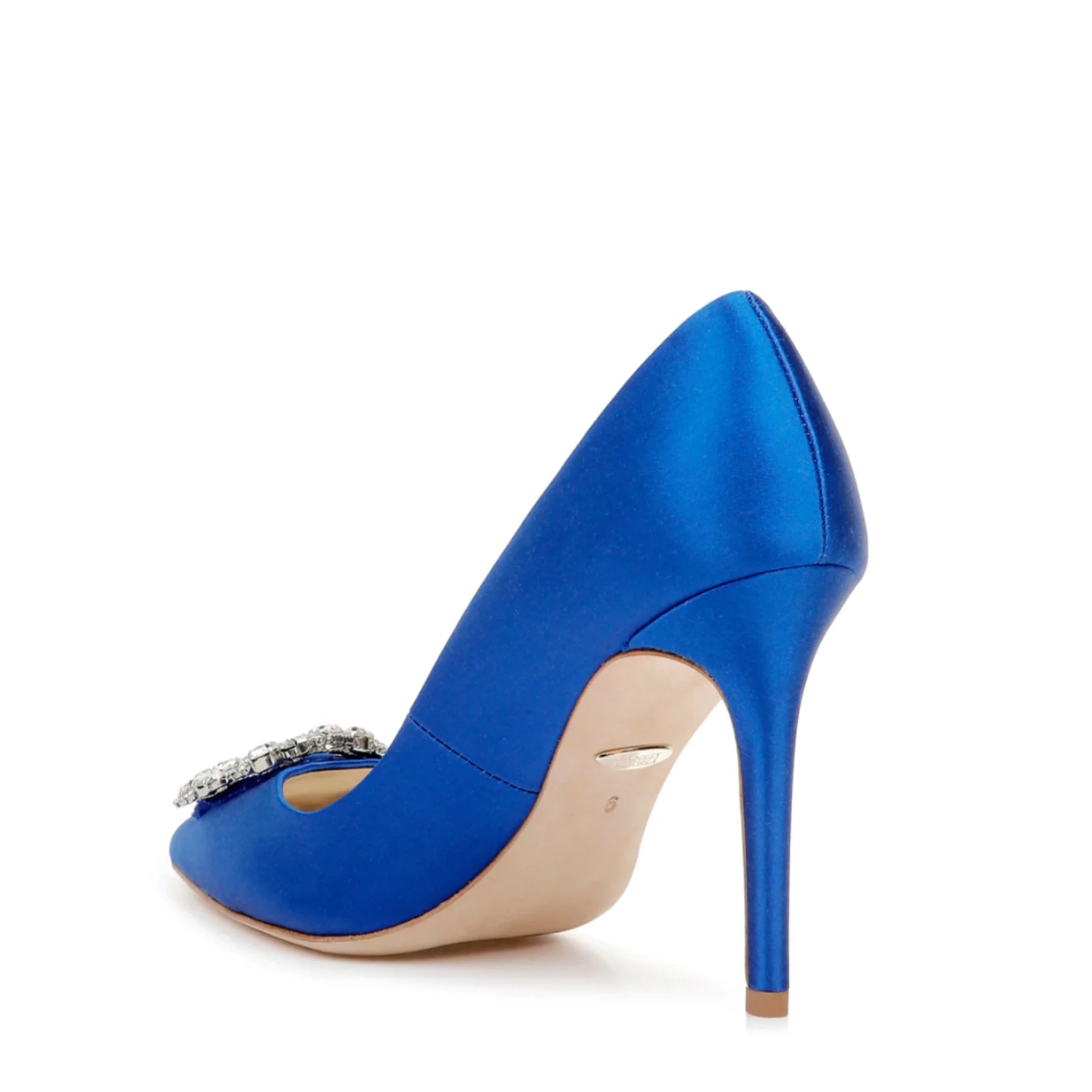 Cher - Crystal Buckle High Heel Stiletto Pump - Electric Blue
