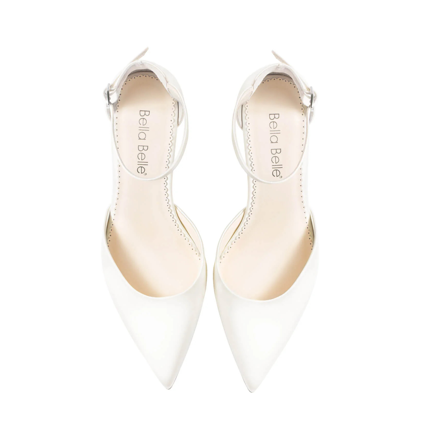 Buy Mia - Ankle Strap Block Heels - Ivory online | The White Collection Australia