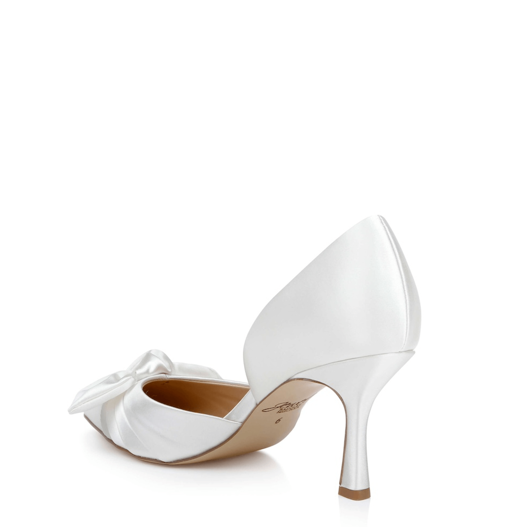 Buy Emelia - Satin Bow d’Orsay Pumps - Ivory online | The White Collection Australia