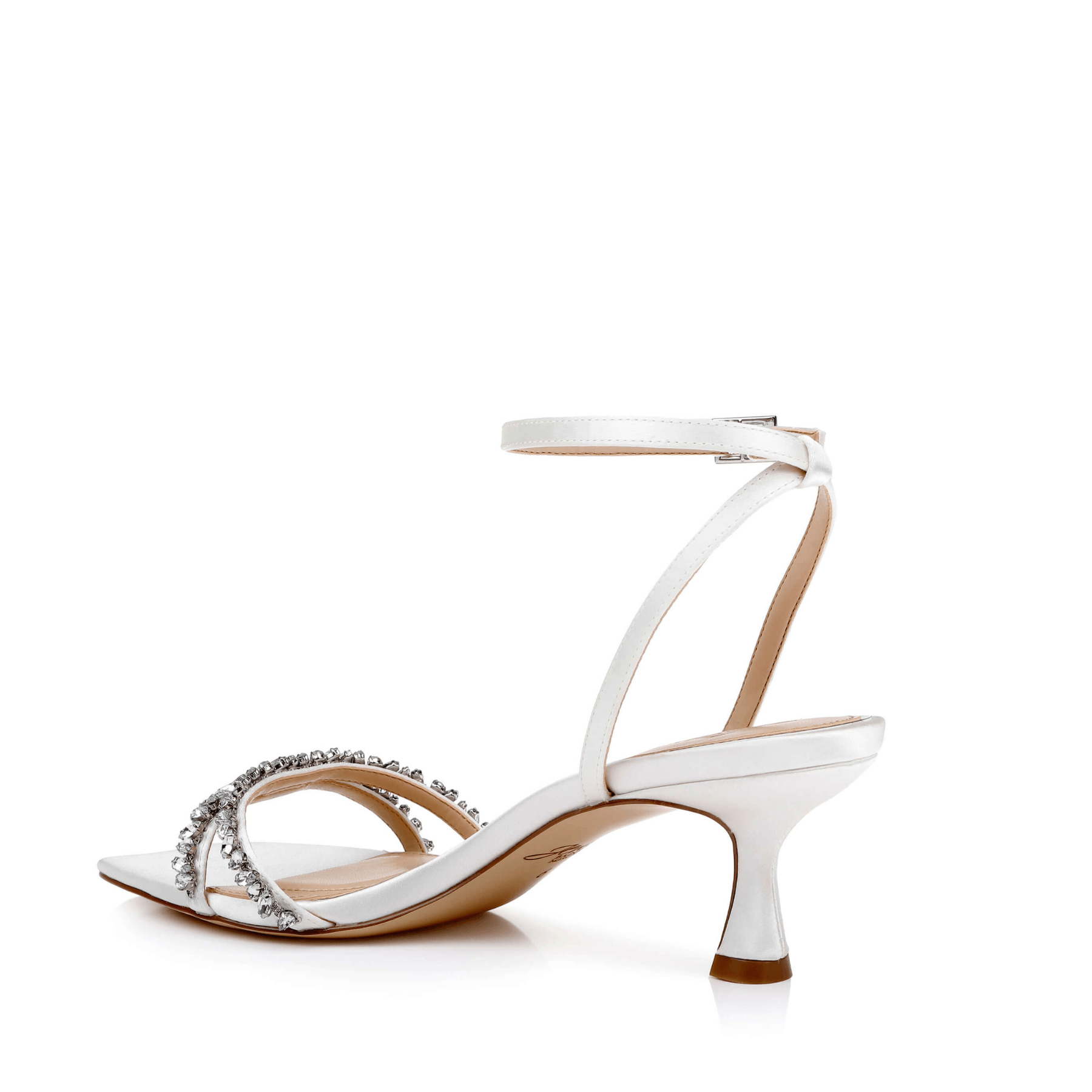 Buy Nayla - Crystal Strap Kitten Heels - Ivory online | The White Collection Australia