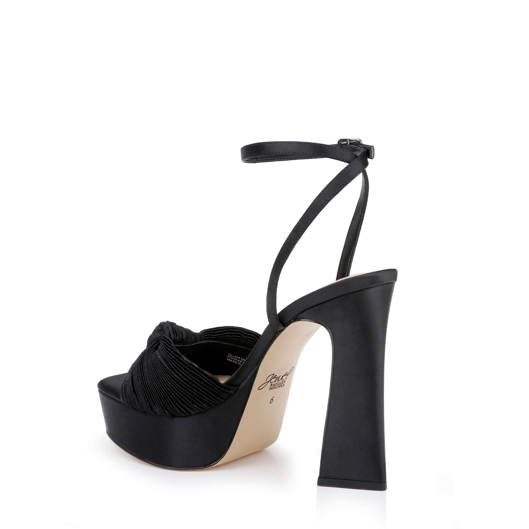 Icelynn - Platform Sandal with Heart-Shaped Buckle - Black