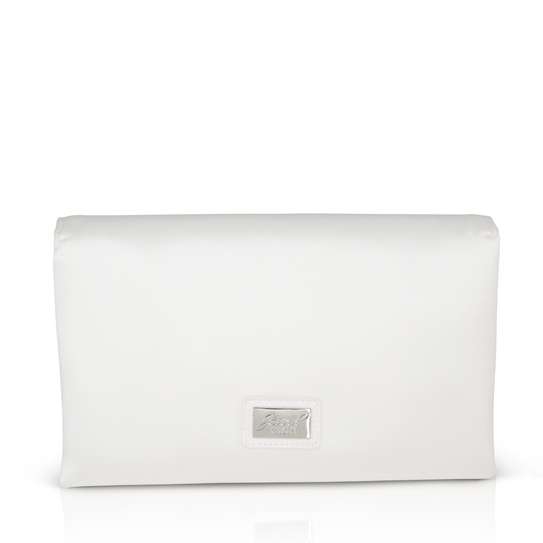 Alicia - Satin Envelope with Crystal Bow - Ivory