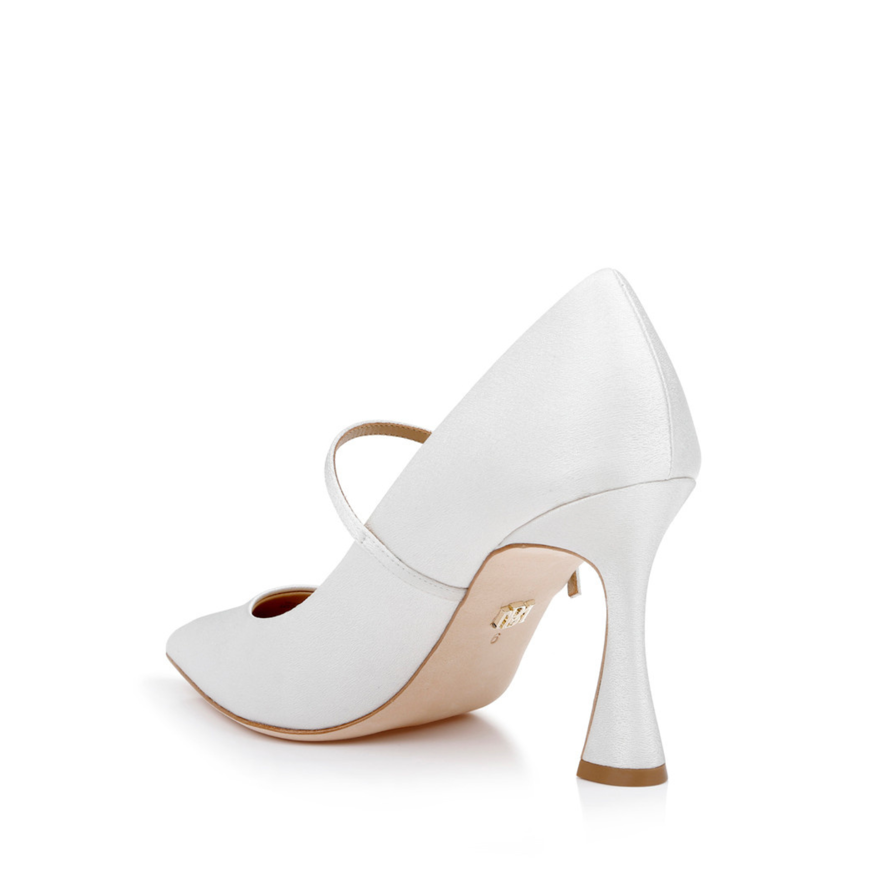 Buy Antonia - Pointed Toe Mary Jane Pumps with Crystal Buckle - White online | The White Collection Australia