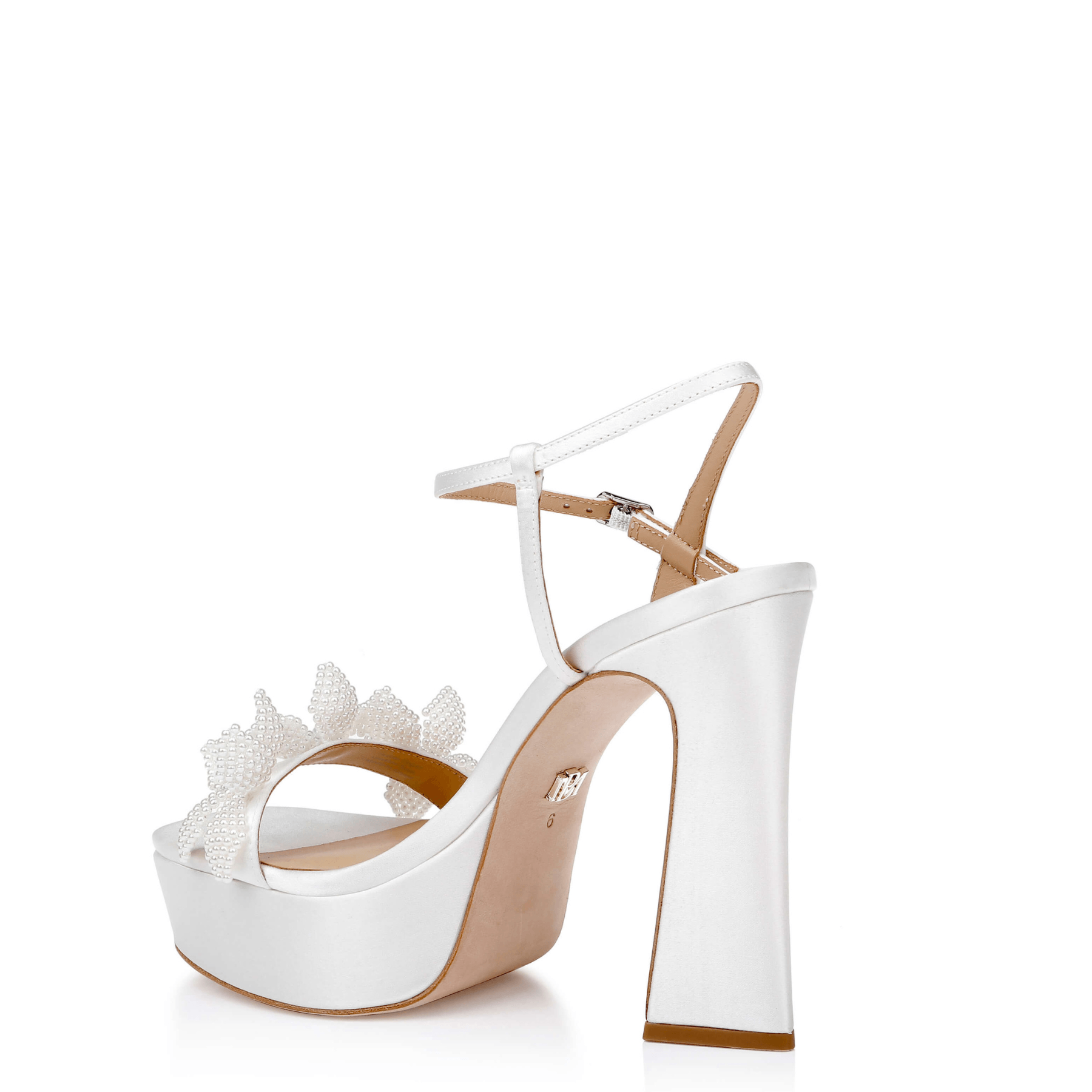 Buy Wicket - Flower Embellished Platform Sandal - Soft White online | The White Collection Australia