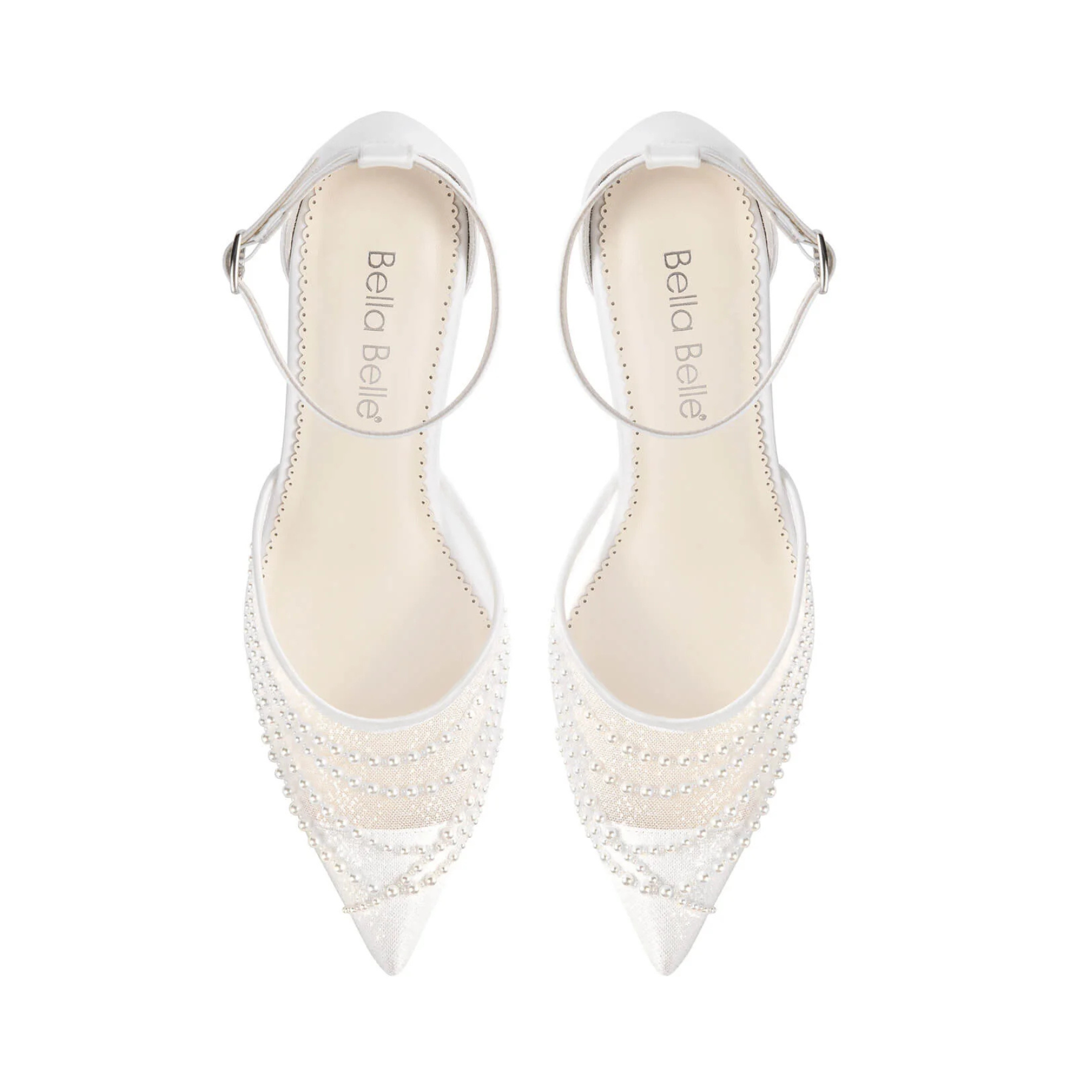 Perla - Pearl Block Heels - Ivory