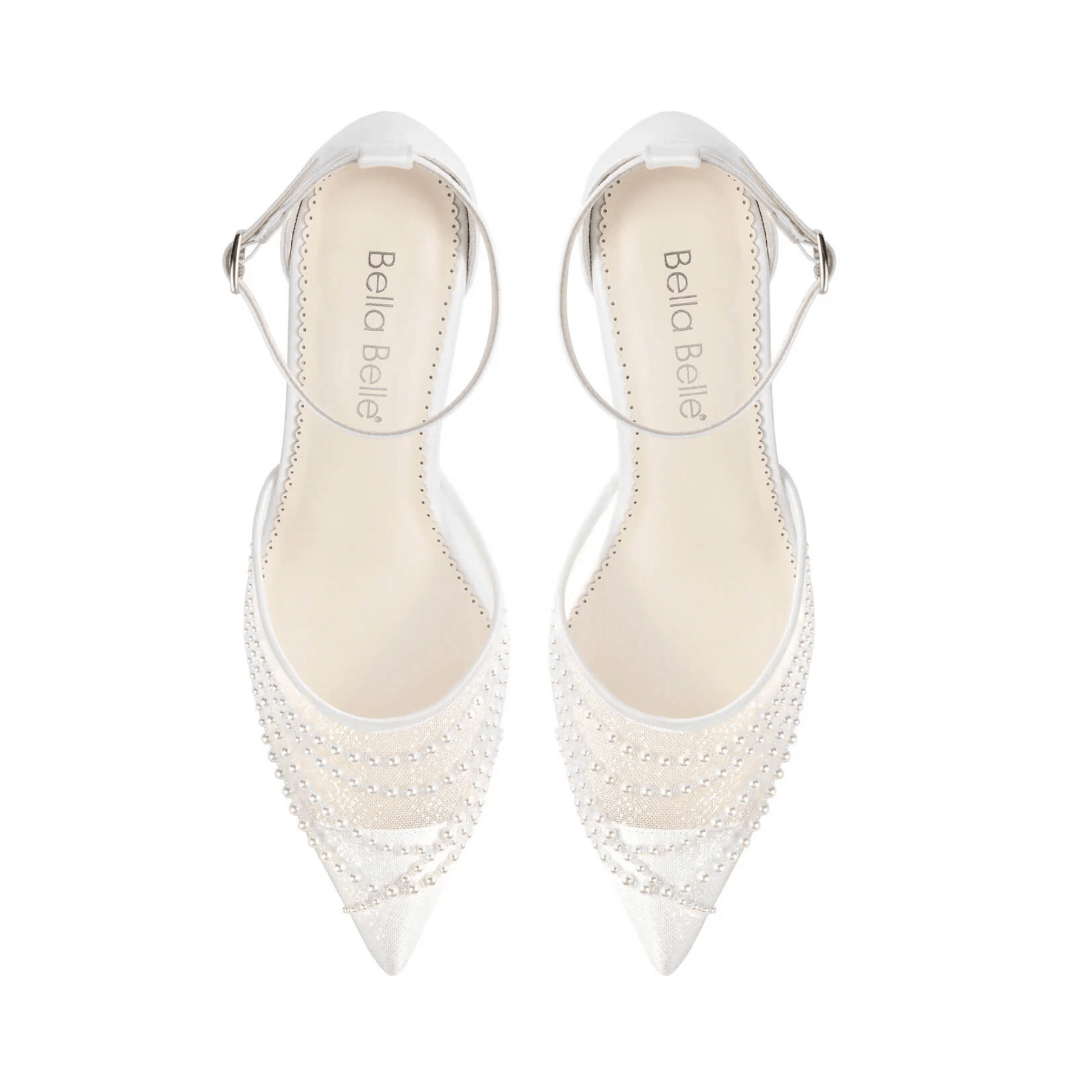 Buy Perla - Pearl Block Heels - Ivory online | The White Collection Australia