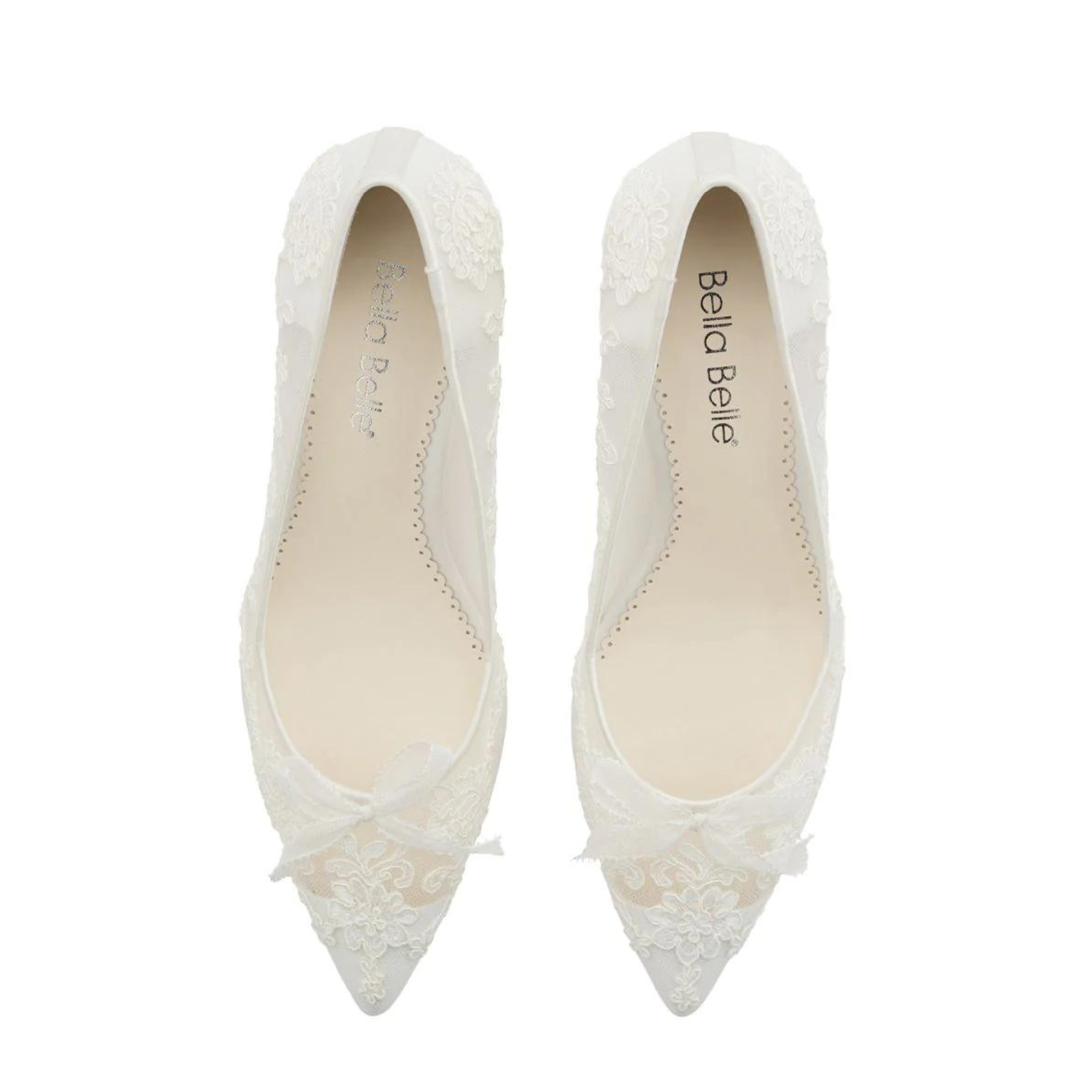 Buy Monica - Lace Embroidered Ivory Bridal Kitten Heels online | The White Collection Australia