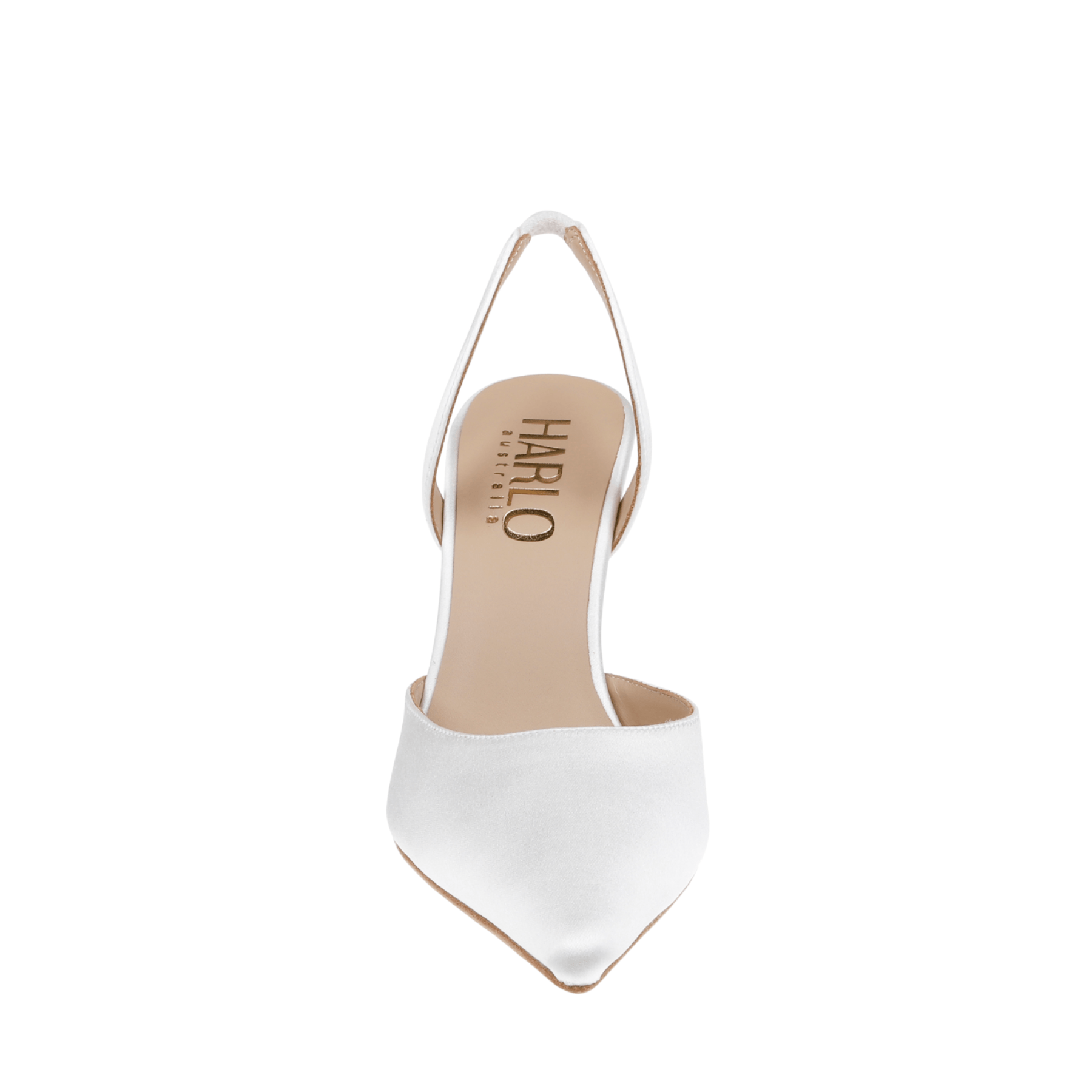 Buy Gigi - Satin Bridal Slingback Fluted Heels - Soft White online | The White Collection Australia