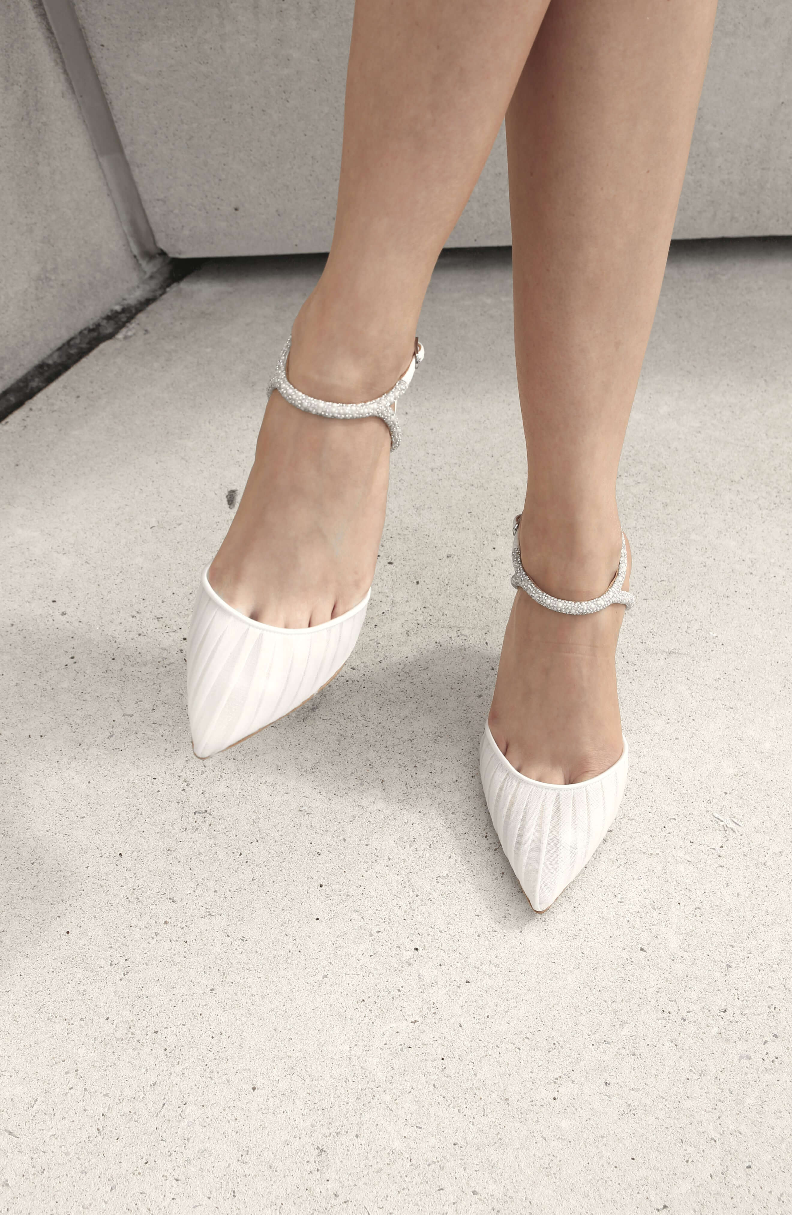 Buy Georgia Pearl - White Tulle Point with Crystal and Pearl Strap online | The White Collection Australia