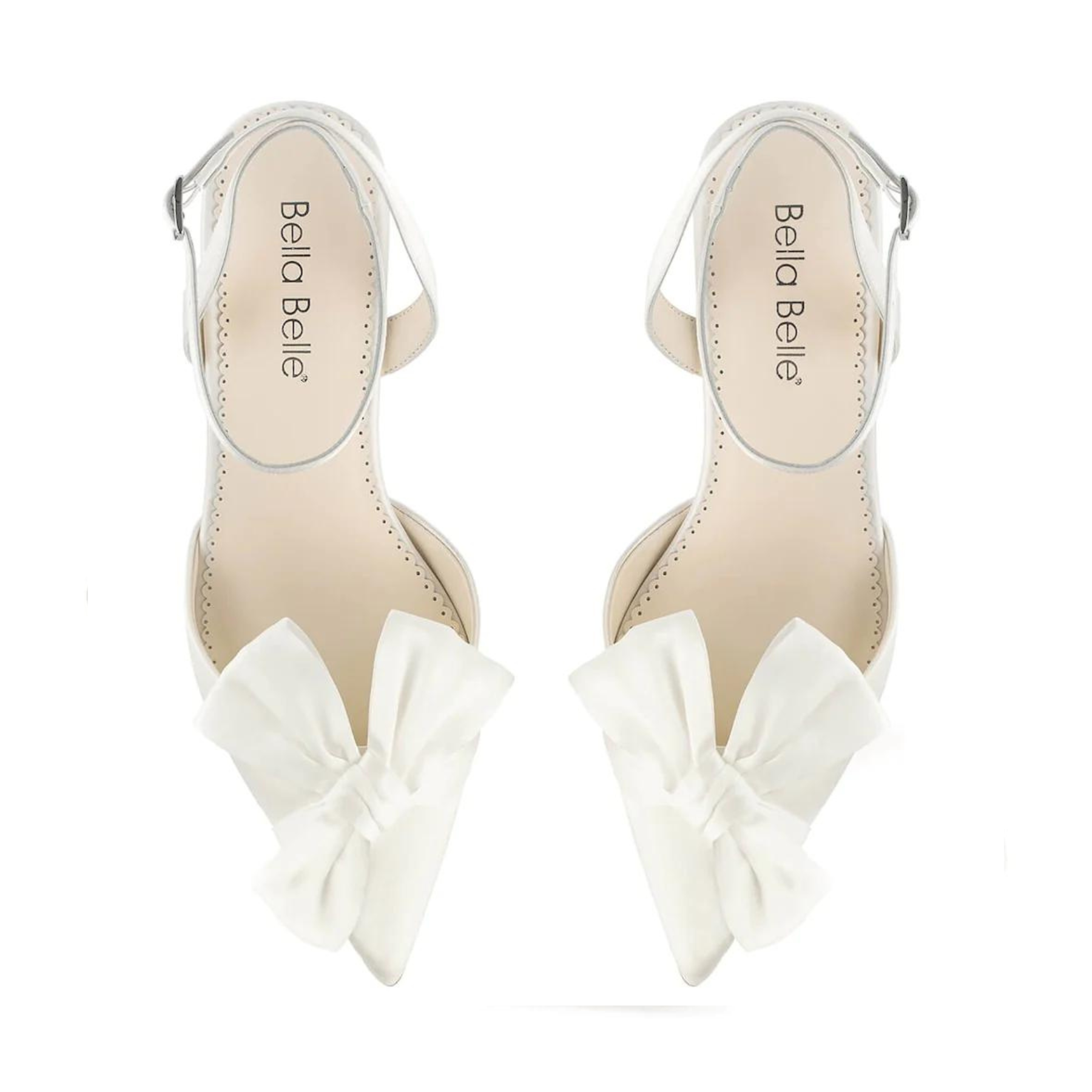 Buy Ryan - Ivory Pointed Toe Kitten Heels with Bow online | The White Collection Australia