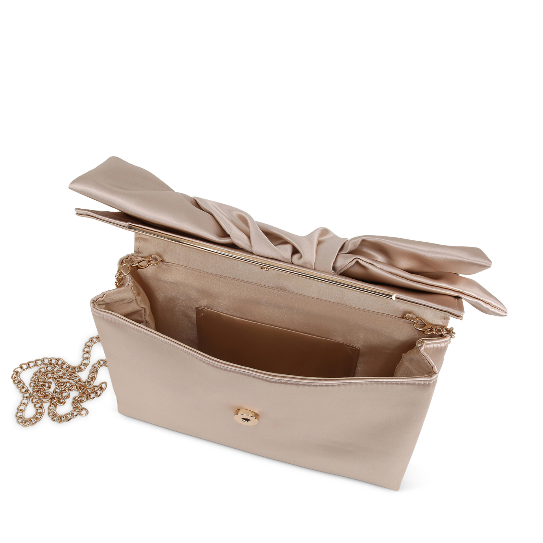 Buy Delilah - Handtied Bow Envelope Clutch - Champagne Nude online | The White Collection Australia