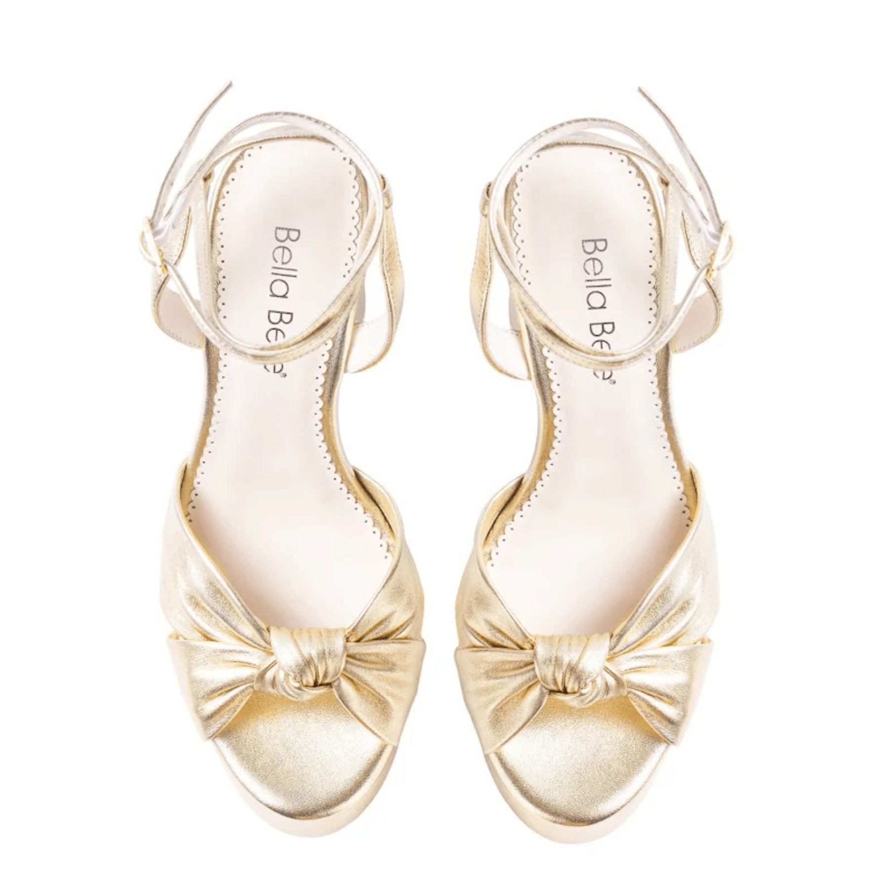Buy Serafina - Open Toe Platform Bridal Sandals - Gold online | The White Collection Australia