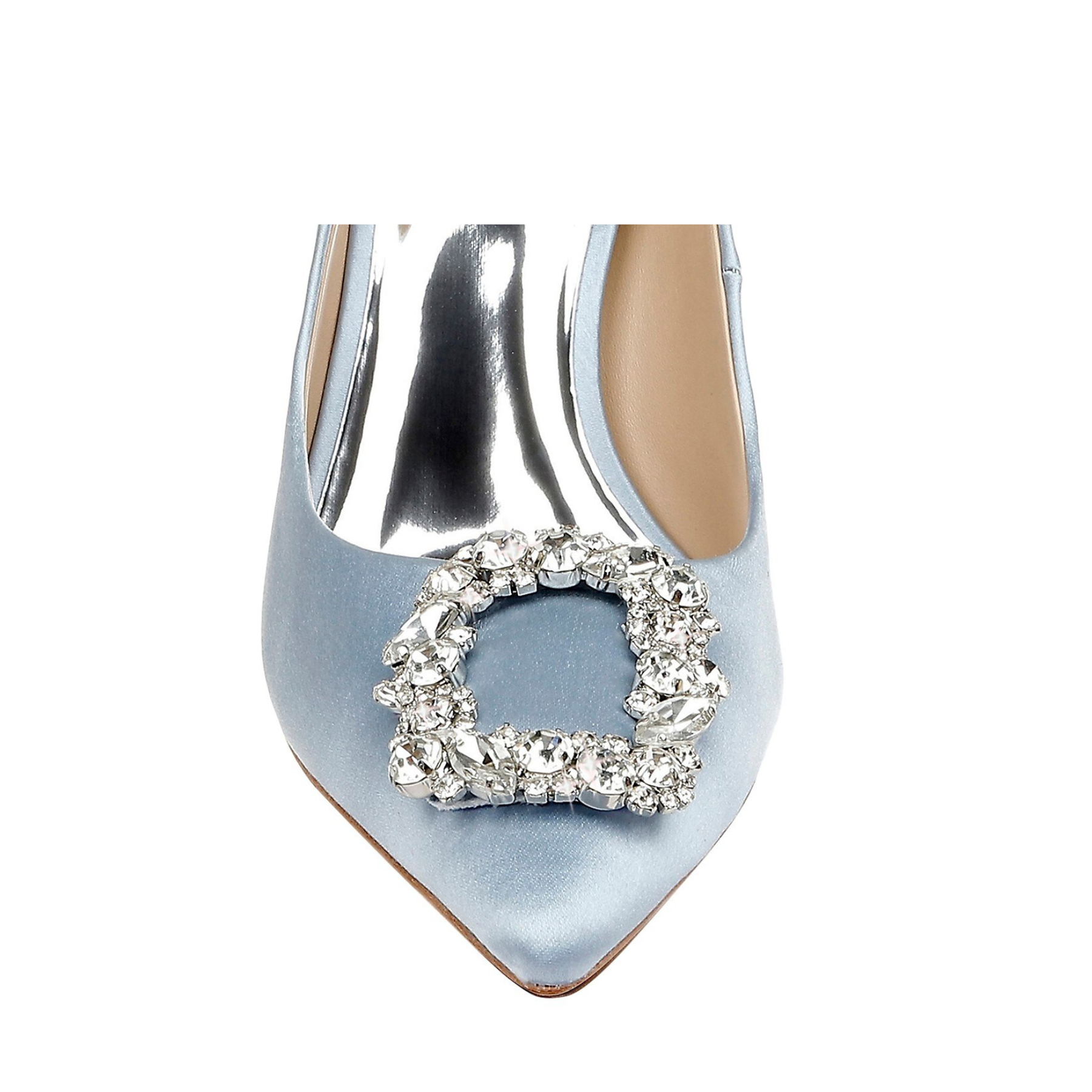 Buy Cher - Crystal Buckle High Heel Stiletto Pump - Azure Blue online | The White Collection Australia