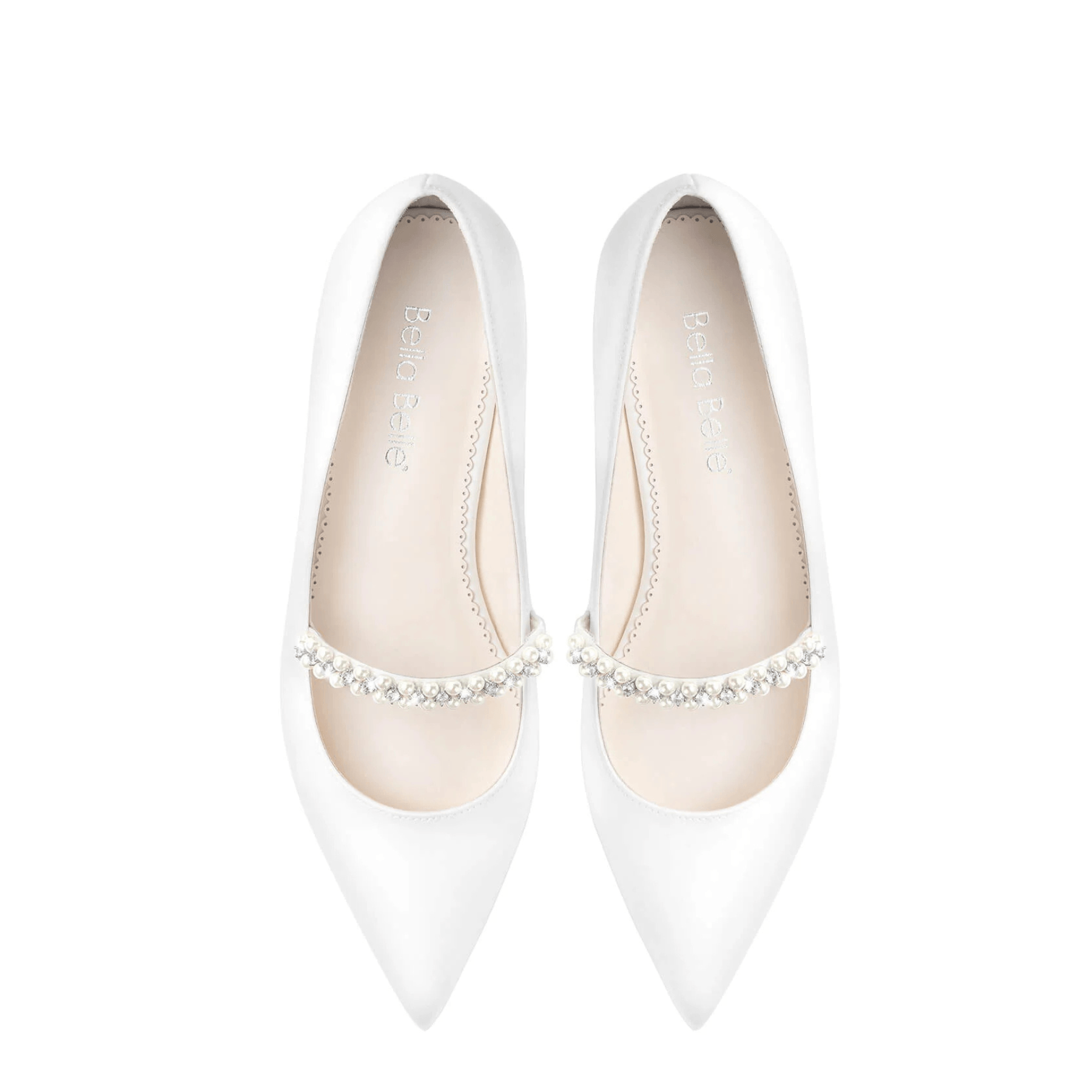 Buy Lucy - Pearl & Crystal Bridal Flats - Ivory online | The White Collection Australia