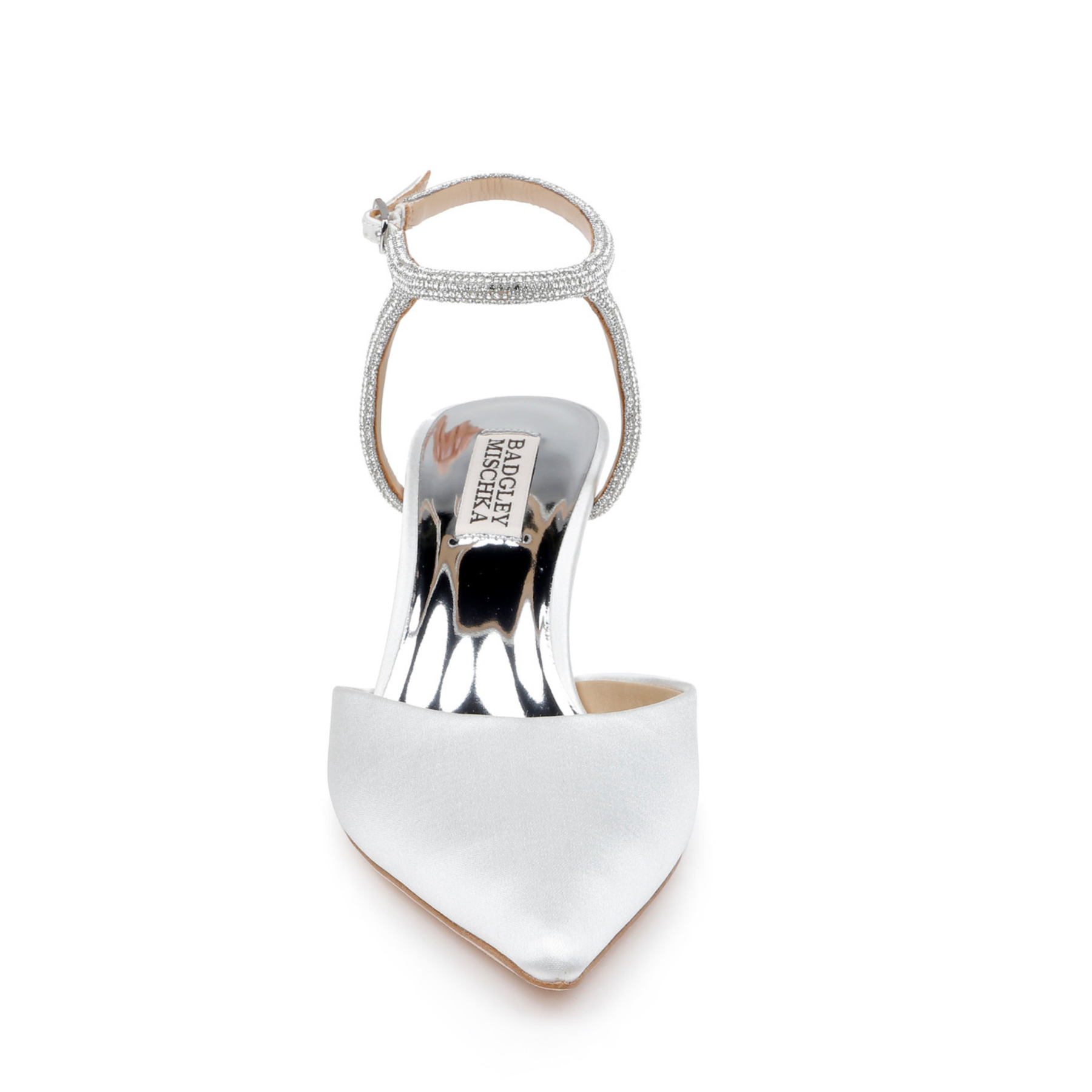 Buy Autumn - Crystal Ankle Strap Kitten Heel Pumps - White online | The White Collection Australia
