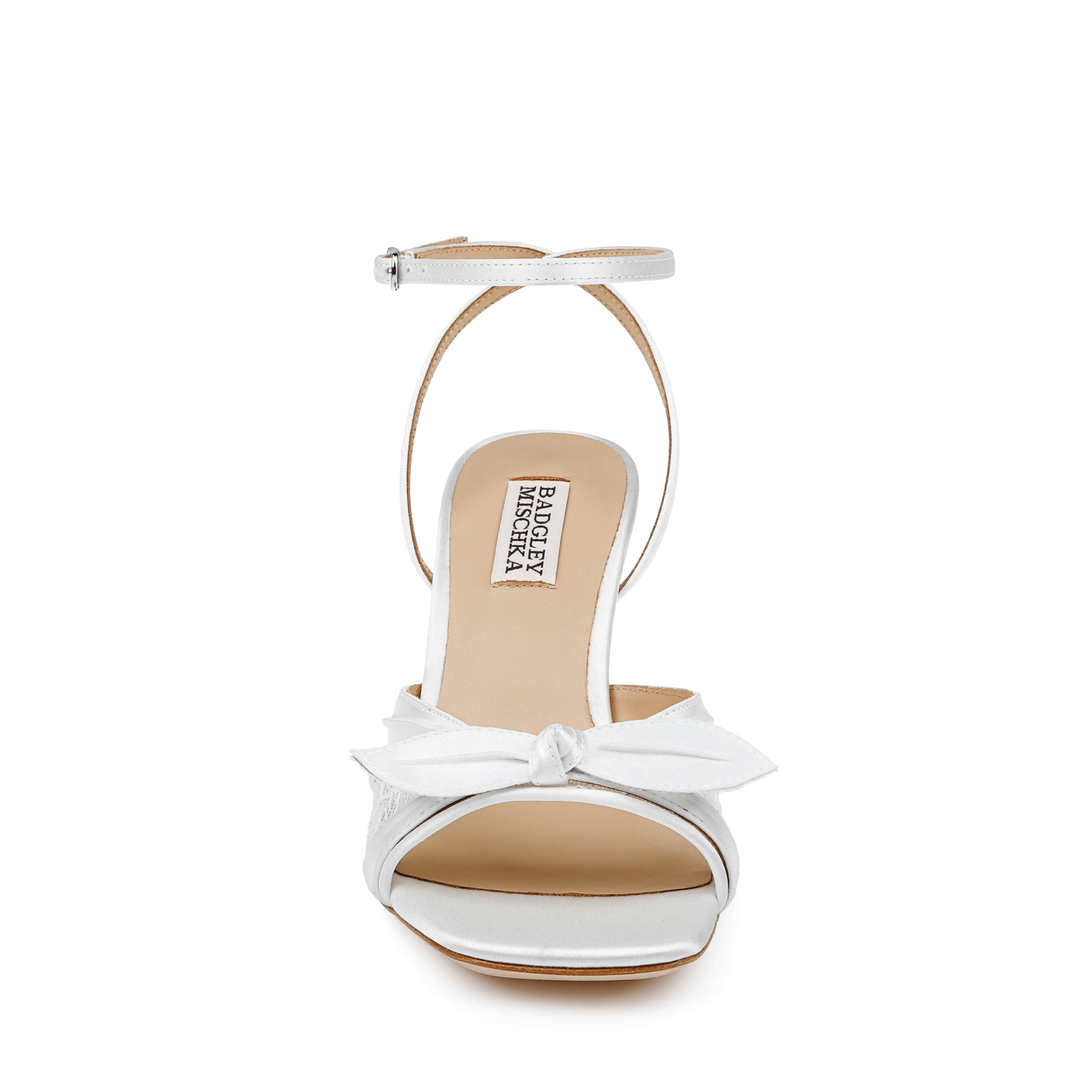 Buy Joselyn - Open Toe Lace Ankle Strap Stiletto Heels - Soft White online | The White Collection Australia