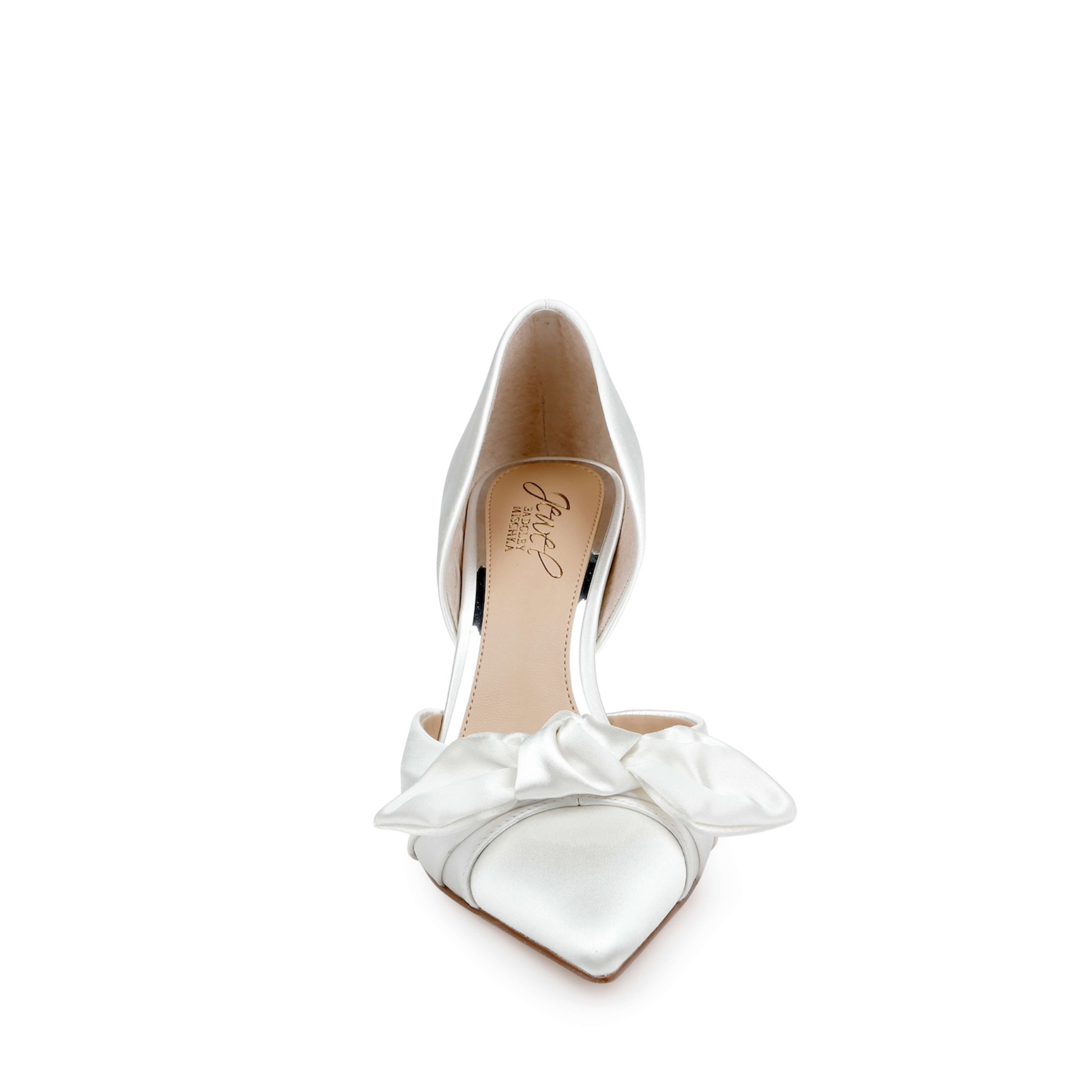 Emelia - Satin Bow d’Orsay Pumps - Ivory
