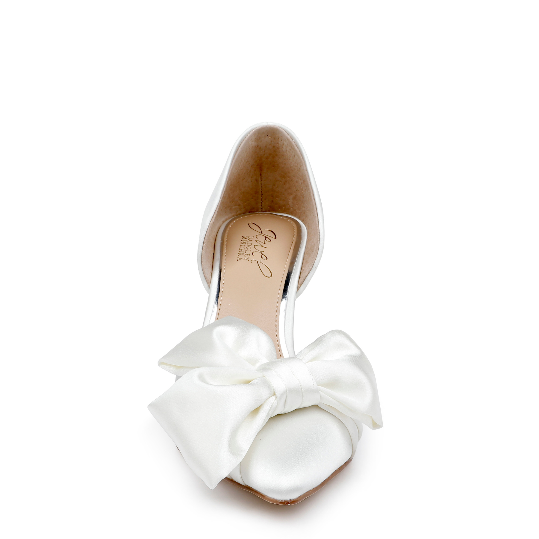 Sidney - Pointed Toe Bow d'Orsay Pumps - Ivory