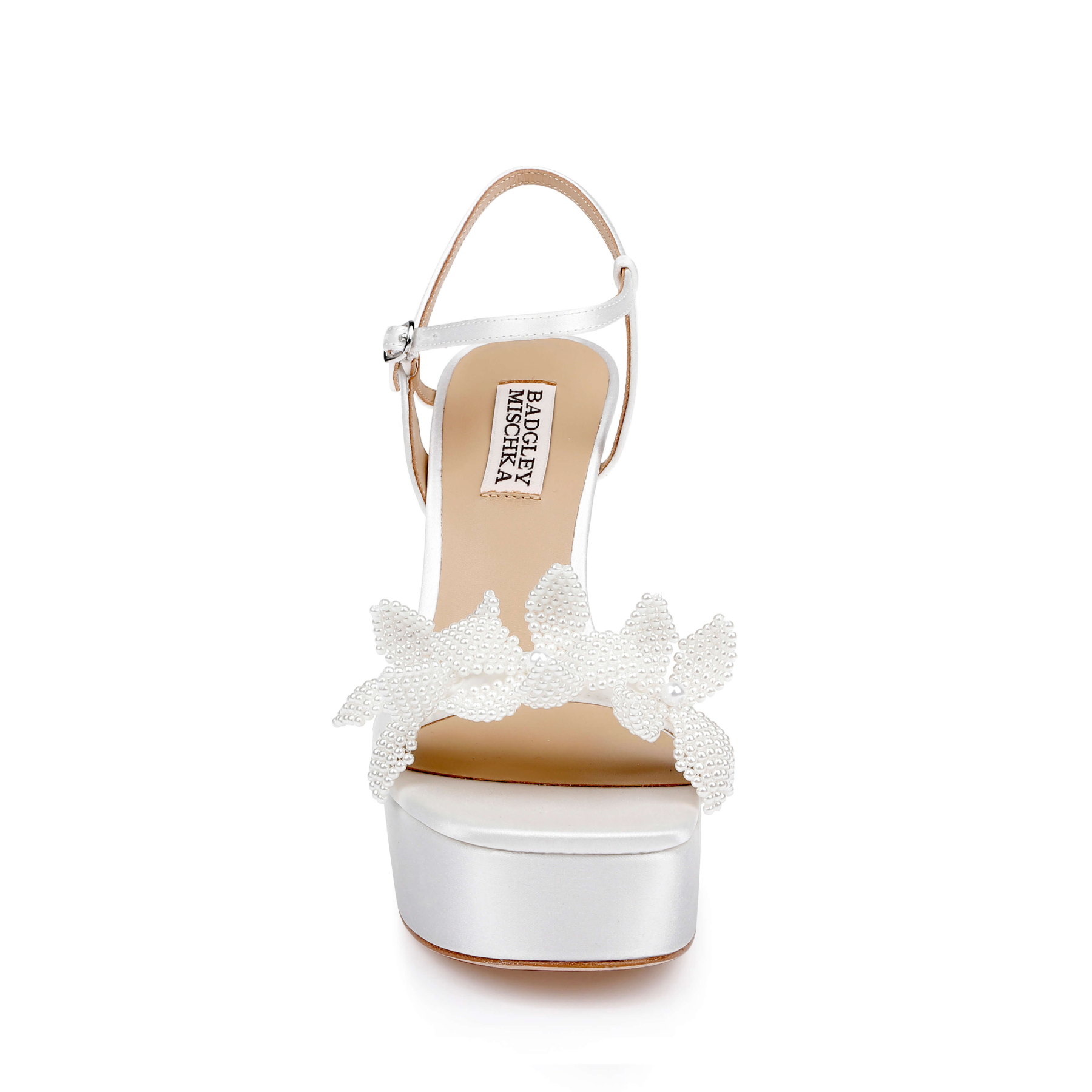 Wicket - Flower Embellished Platform Sandal - Soft White