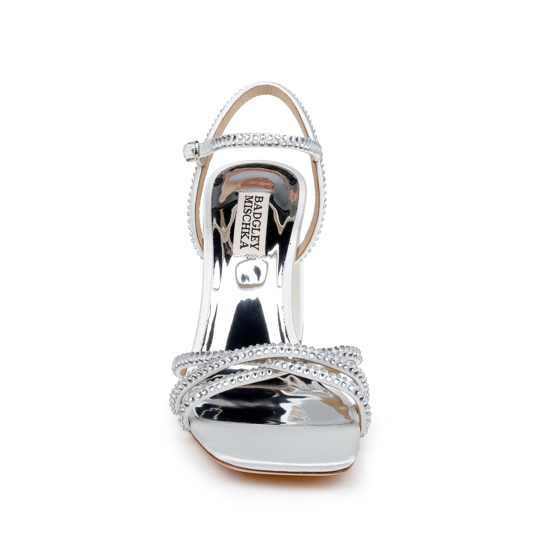 Brixley - Bejewelled Block Heel Sandal - White
