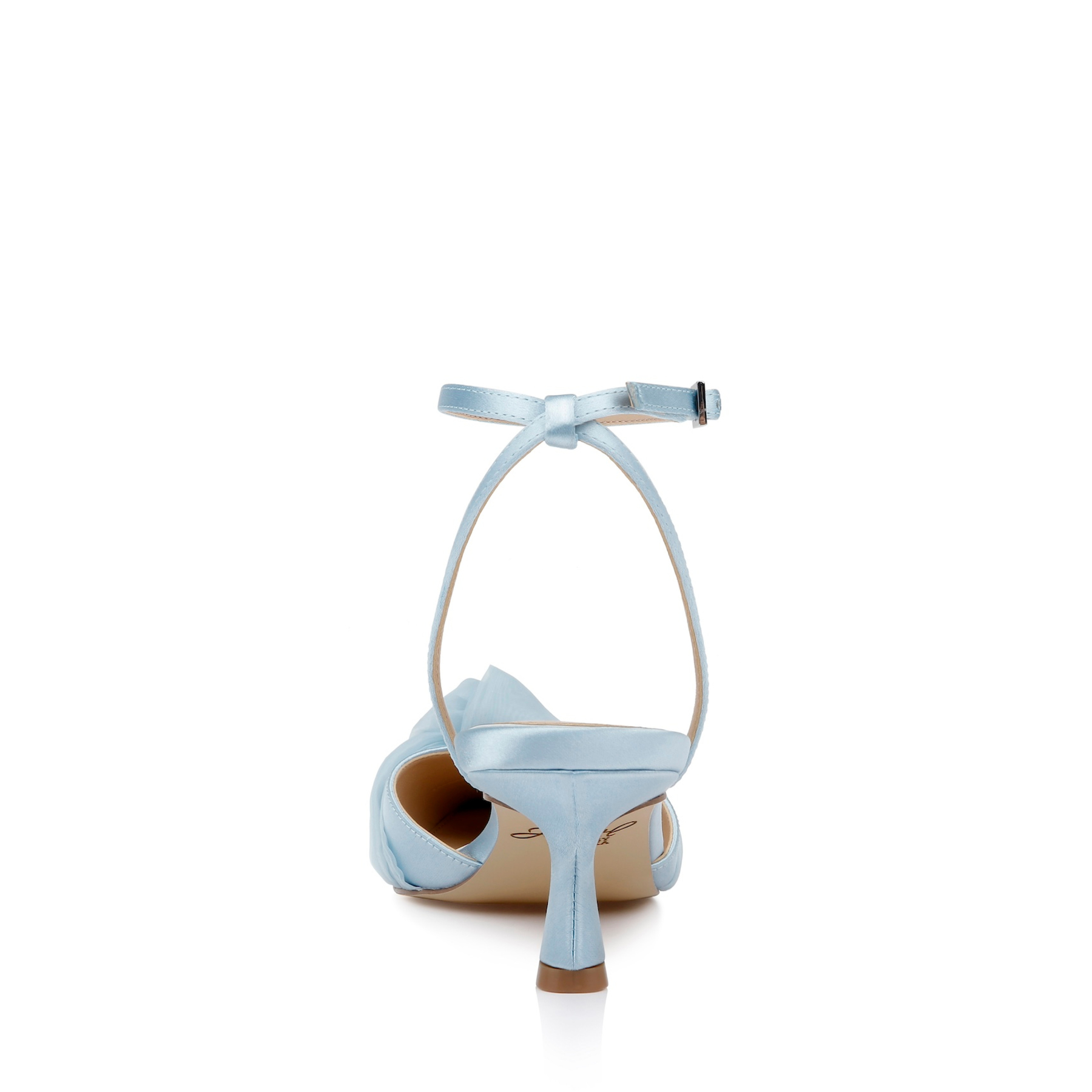 Favor - Pointed Toe Kitten Heels - Sky Blue