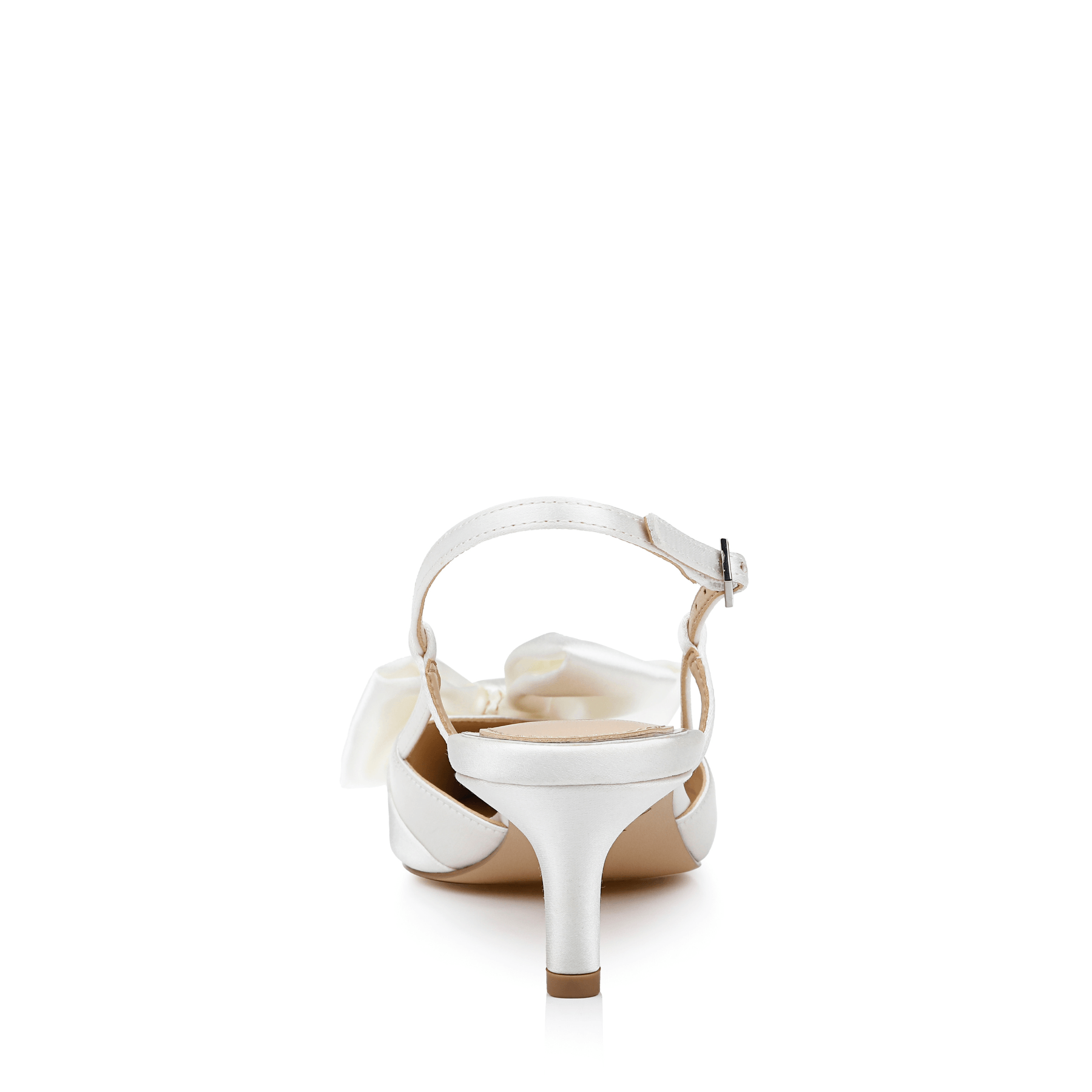 Buy Shoshana - Pointed Toe Kitten Heels with Bow - Ivory online | The White Collection Australia