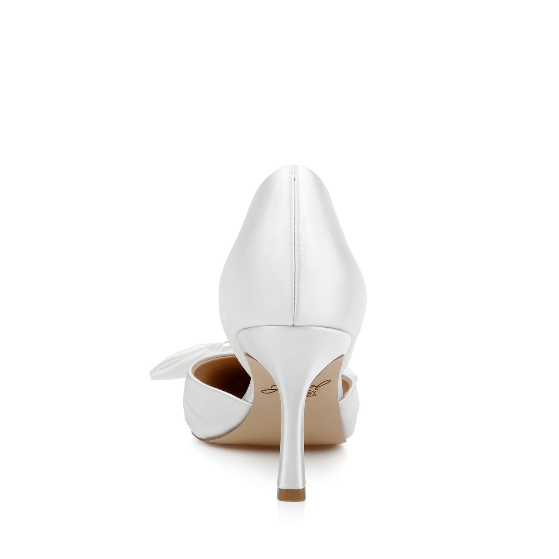Buy Emelia - Satin Bow d’Orsay Pumps - Ivory online | The White Collection Australia