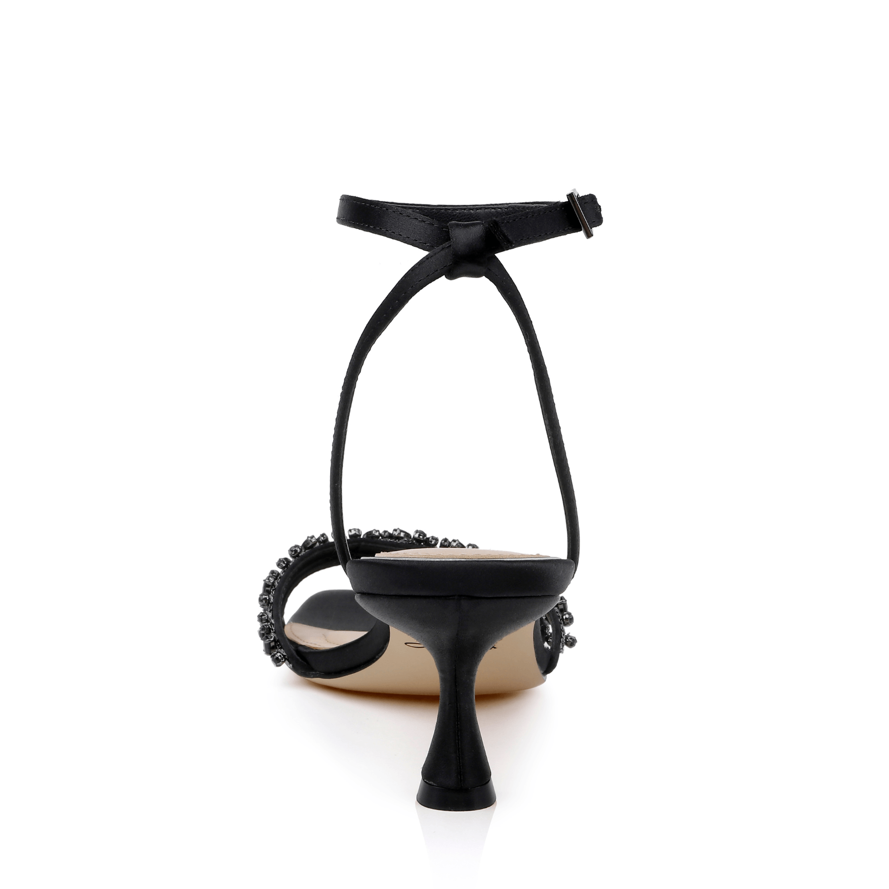 Buy Nayla - Crystal Strap Kitten Heels - Black online | The White Collection Australia