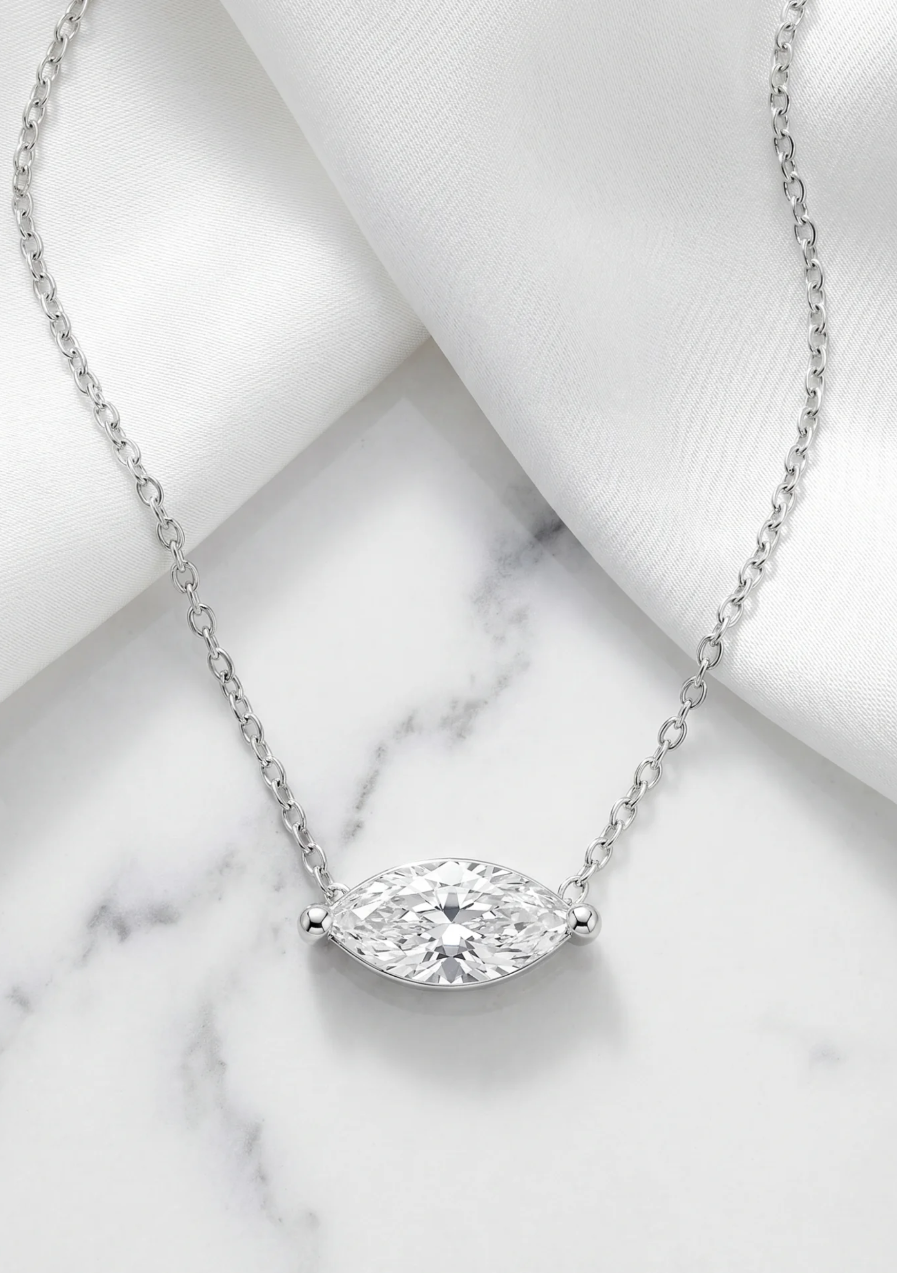 Lola Knight - Juniper Crystal Necklace - Silver