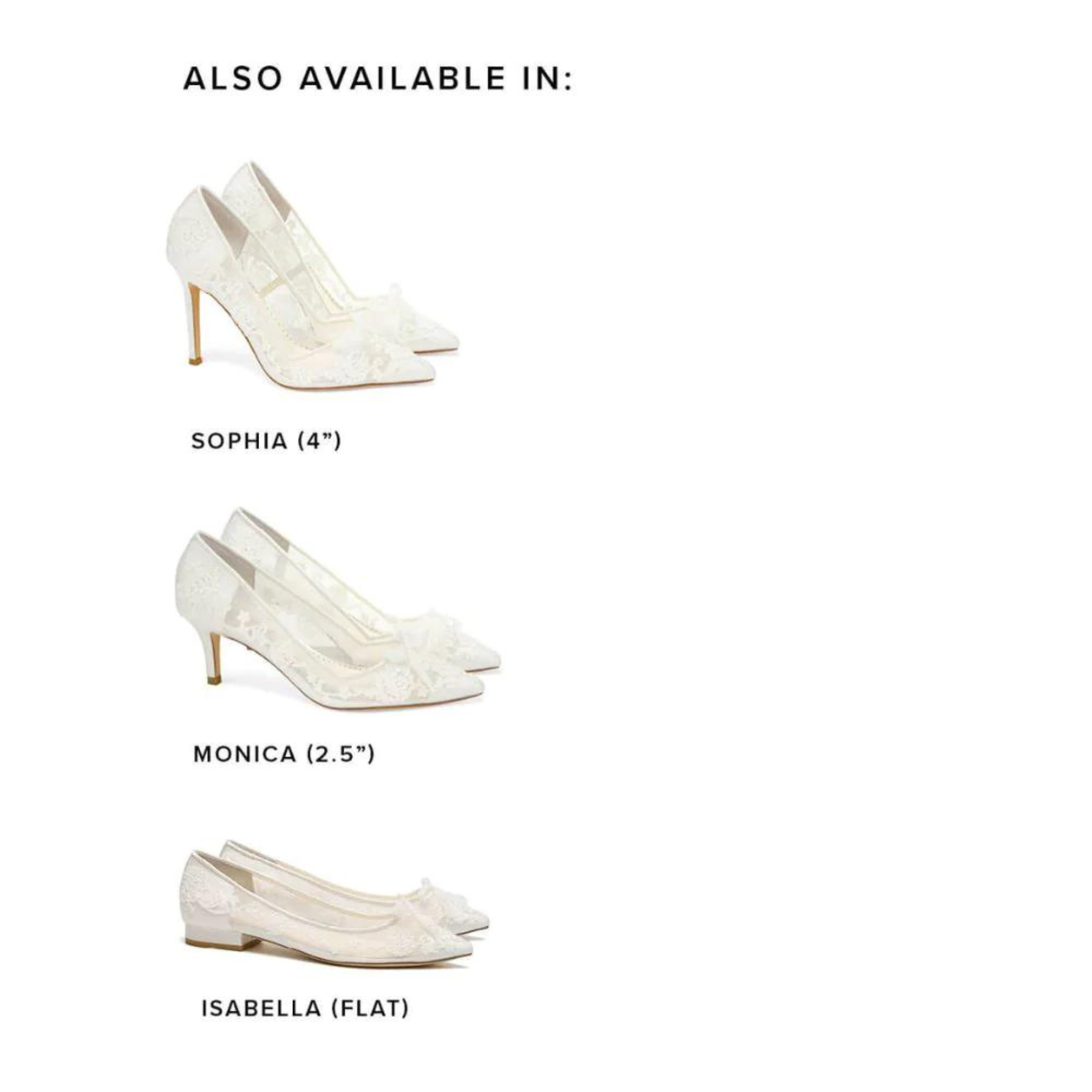 Buy Monica - Lace Embroidered Ivory Bridal Kitten Heels online | The White Collection Australia