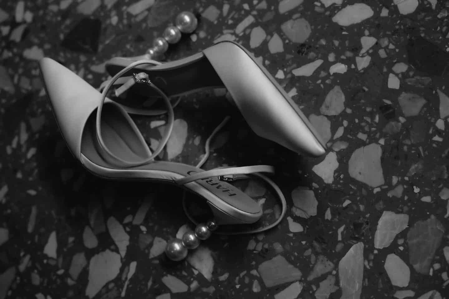 Frances - Pearl Heel Stiletto with Pointed Toe - Soft White